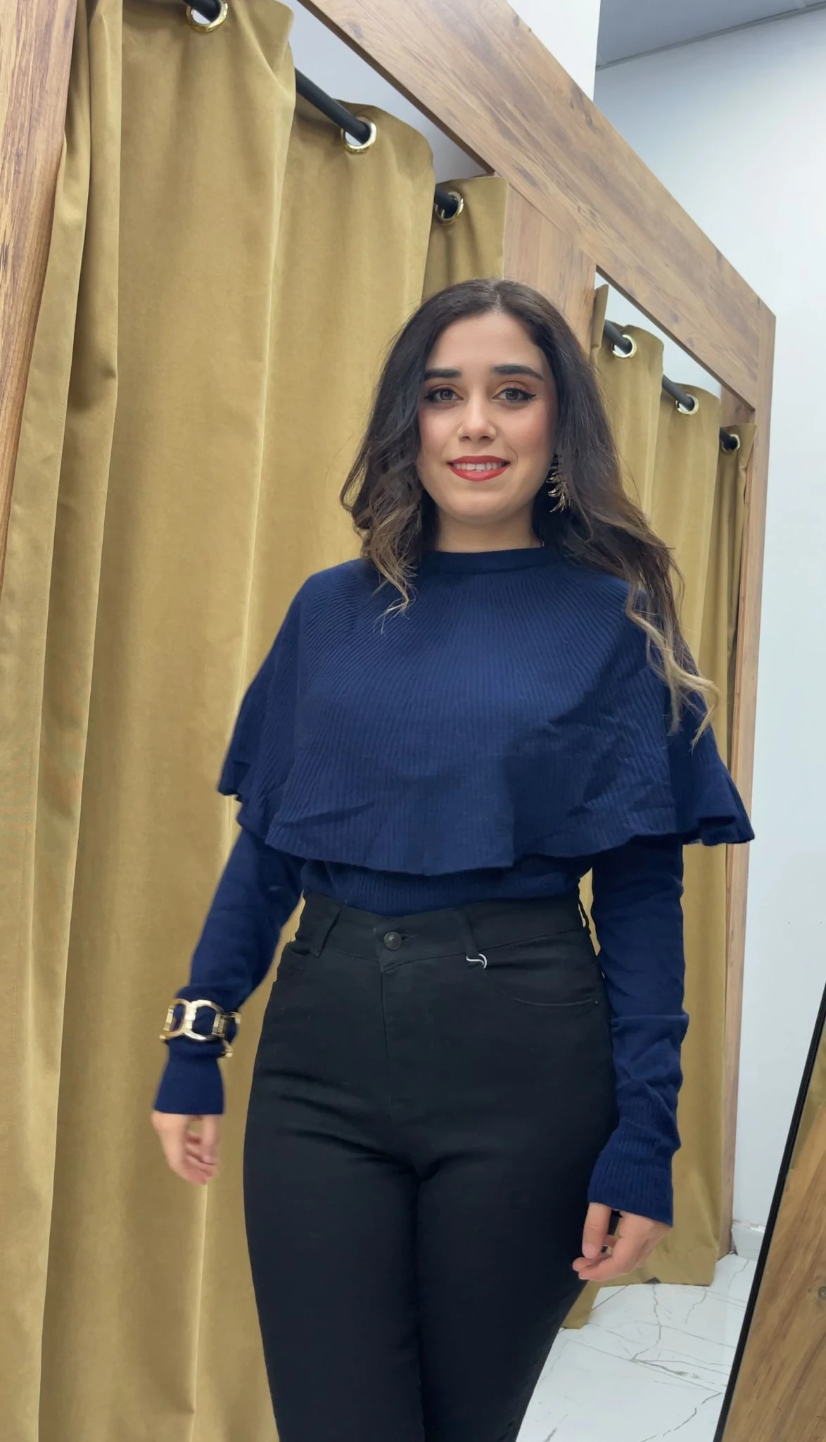 Pelerin Kazak  - Lacivert