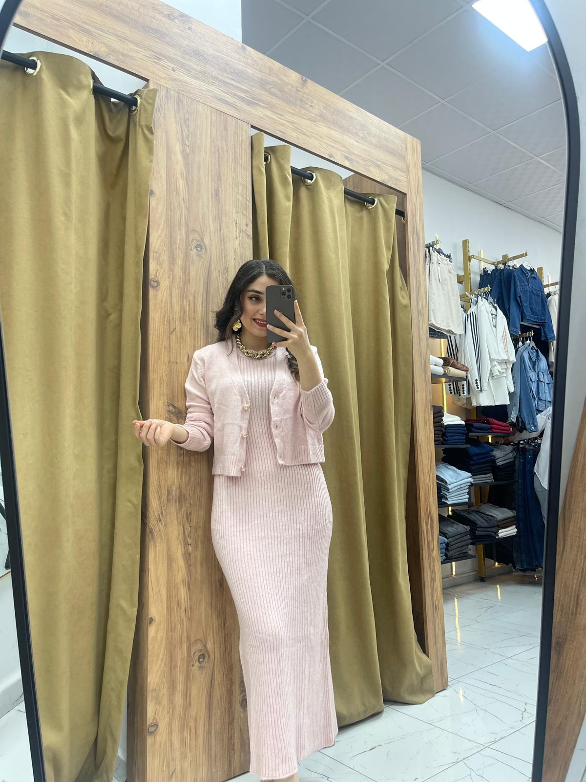 Axel Ceketli Elbise  - Pembe