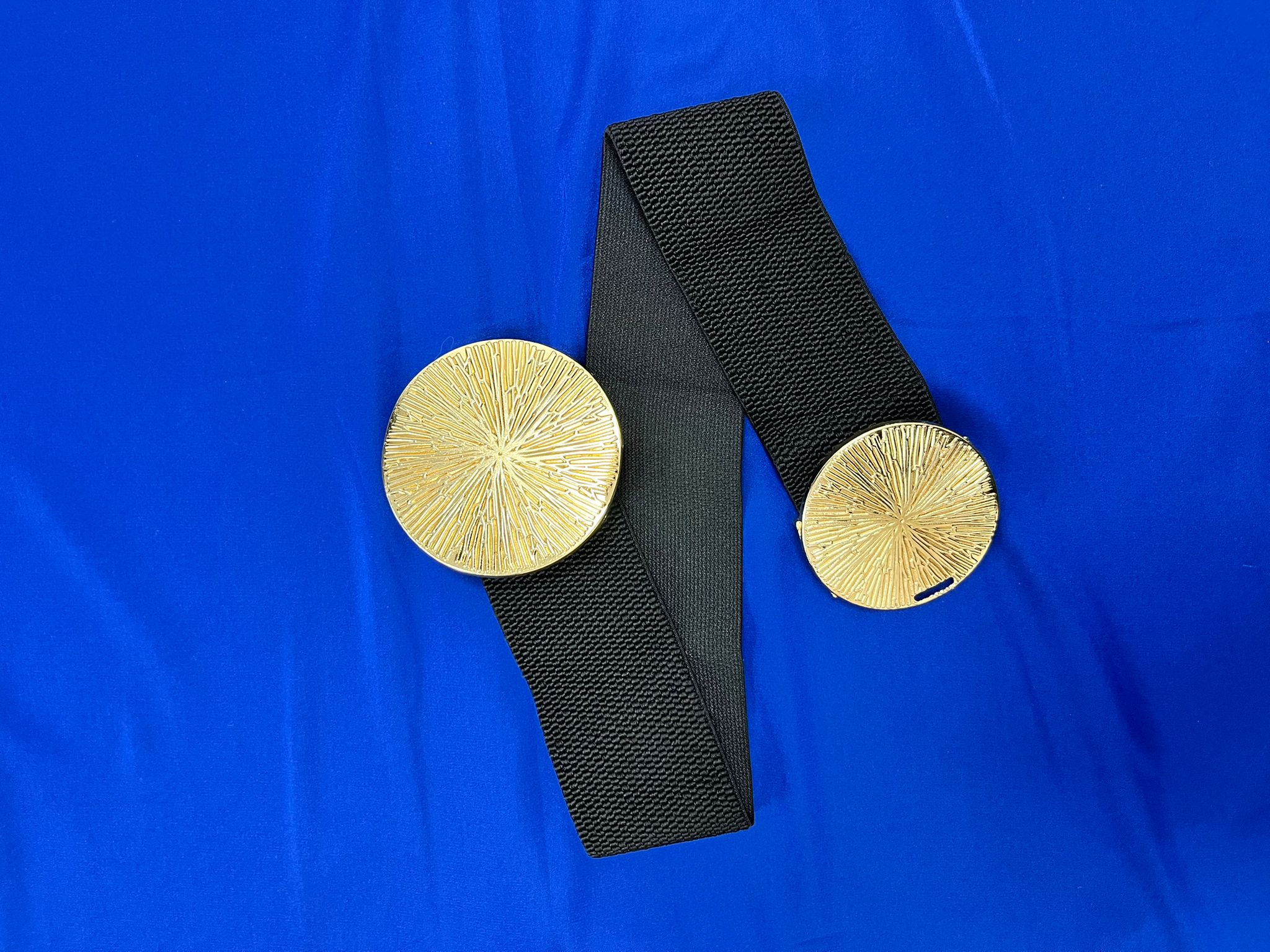 Lastikli Yuvarlak Kemer  - Siyah