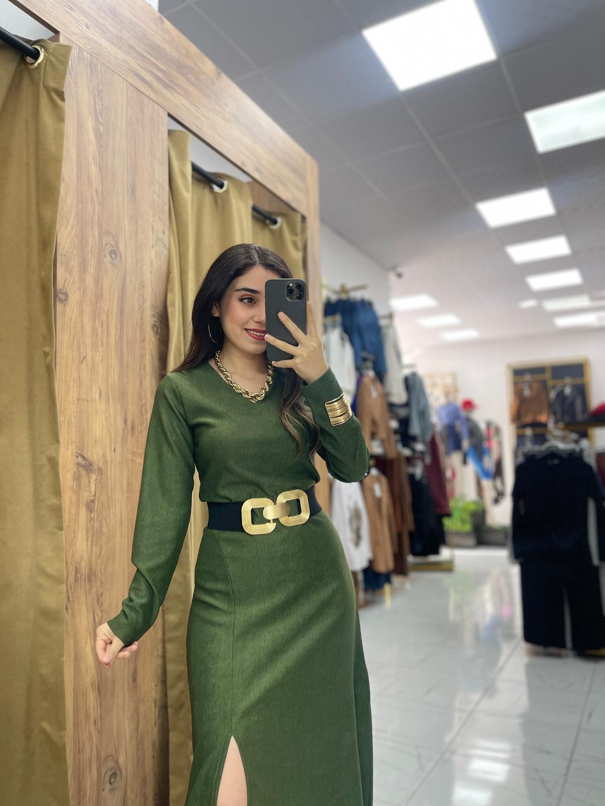 Leya Elbise - Yeşil