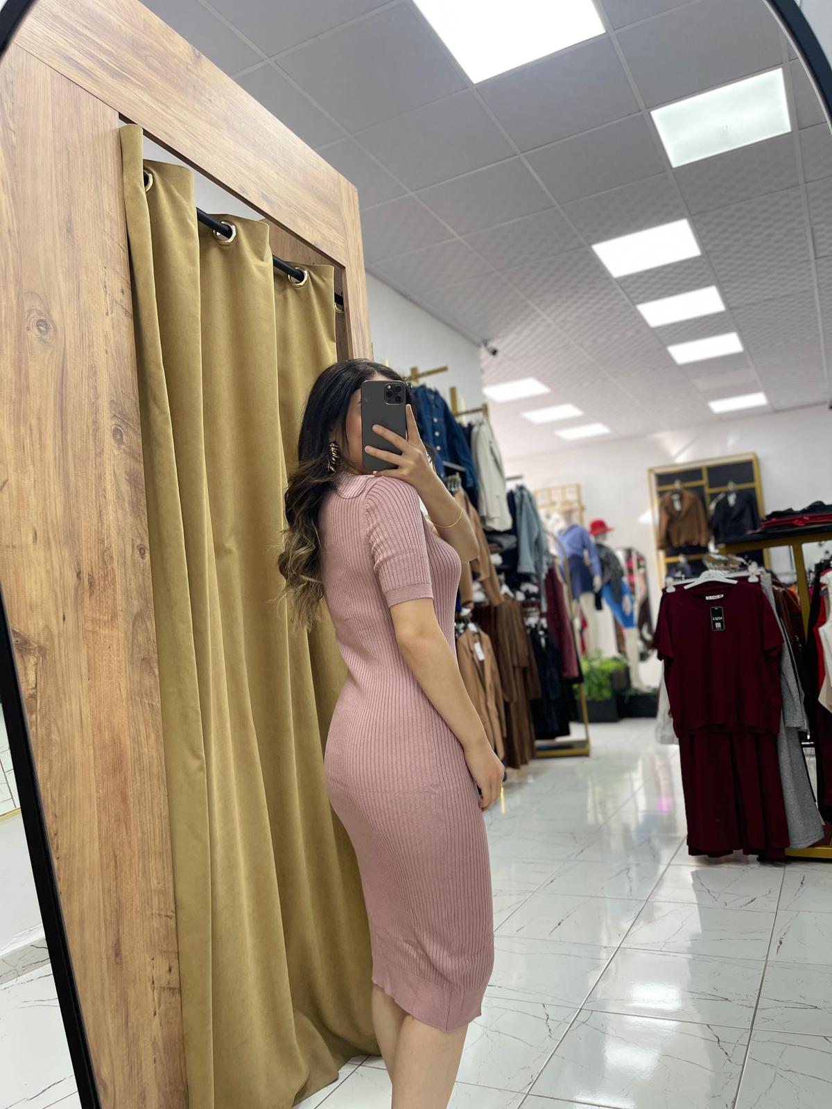 1 Alana 1 Bedava Rade Elbise  - Gül Kurusu