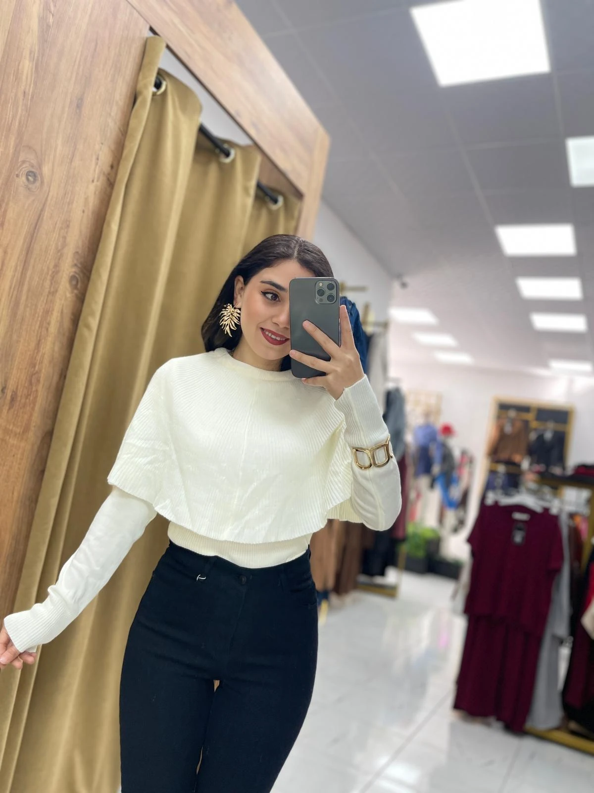 Pelerin Kazak  - Krem