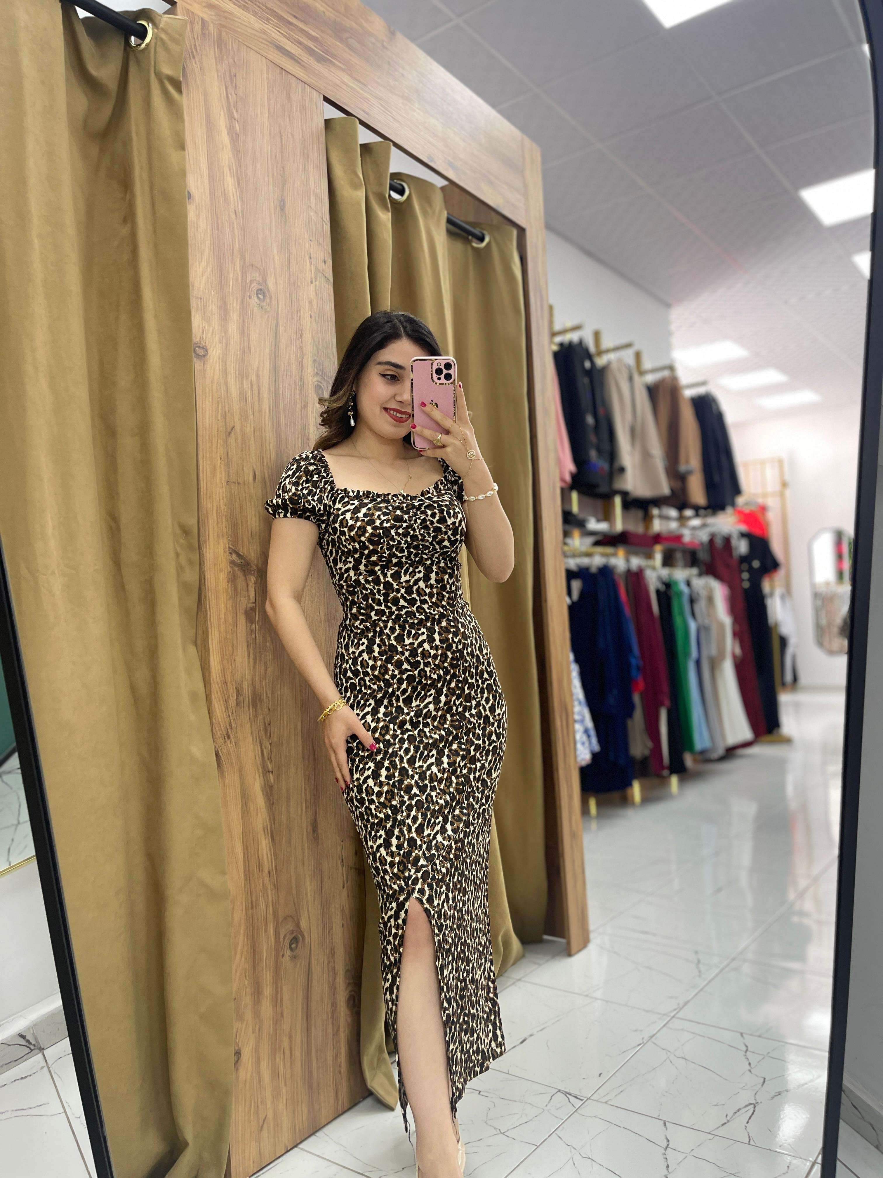 Elfesya Elbise - Leopar Desen
