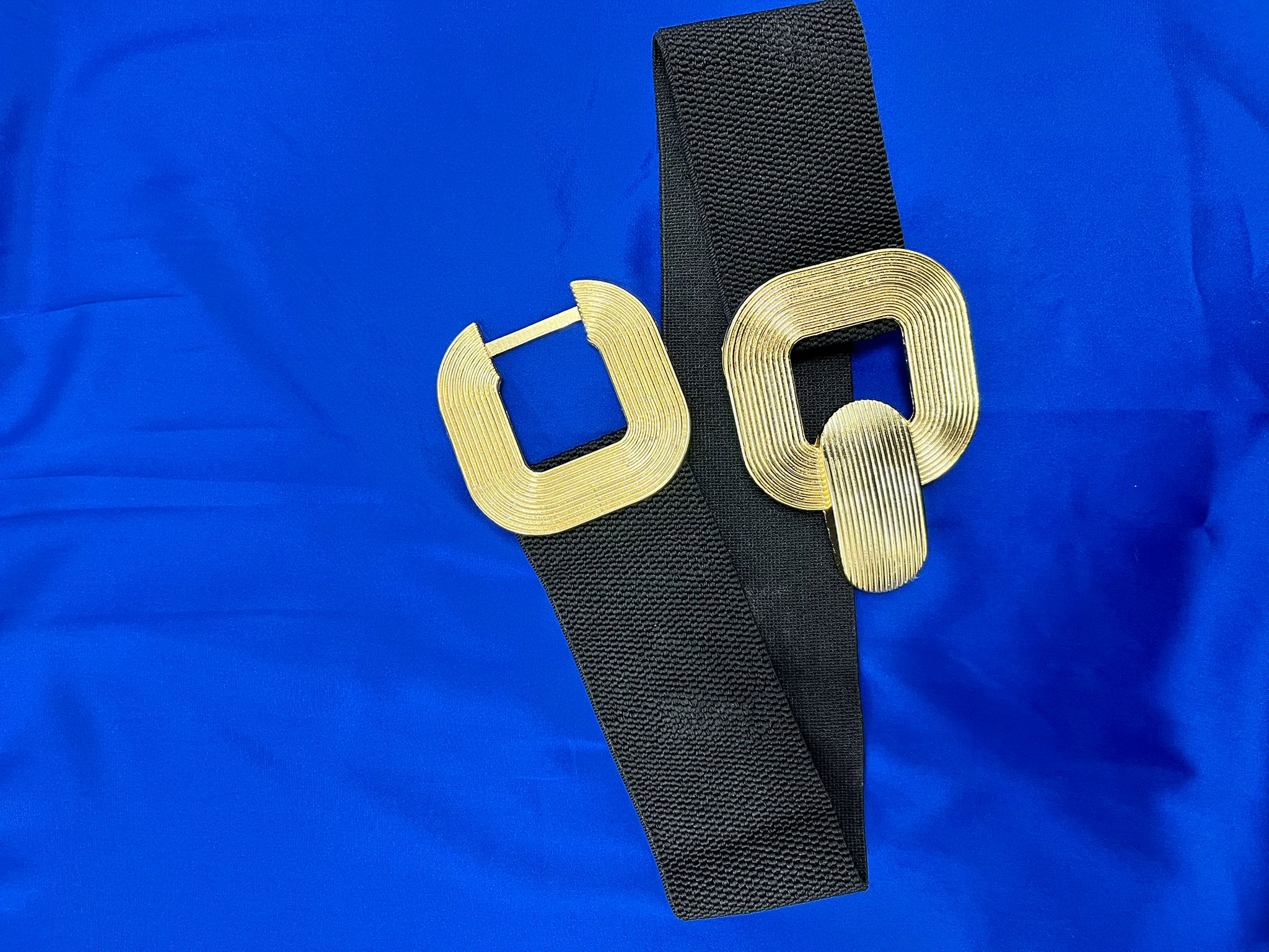 Lastikli Kare Kemer  - Siyah