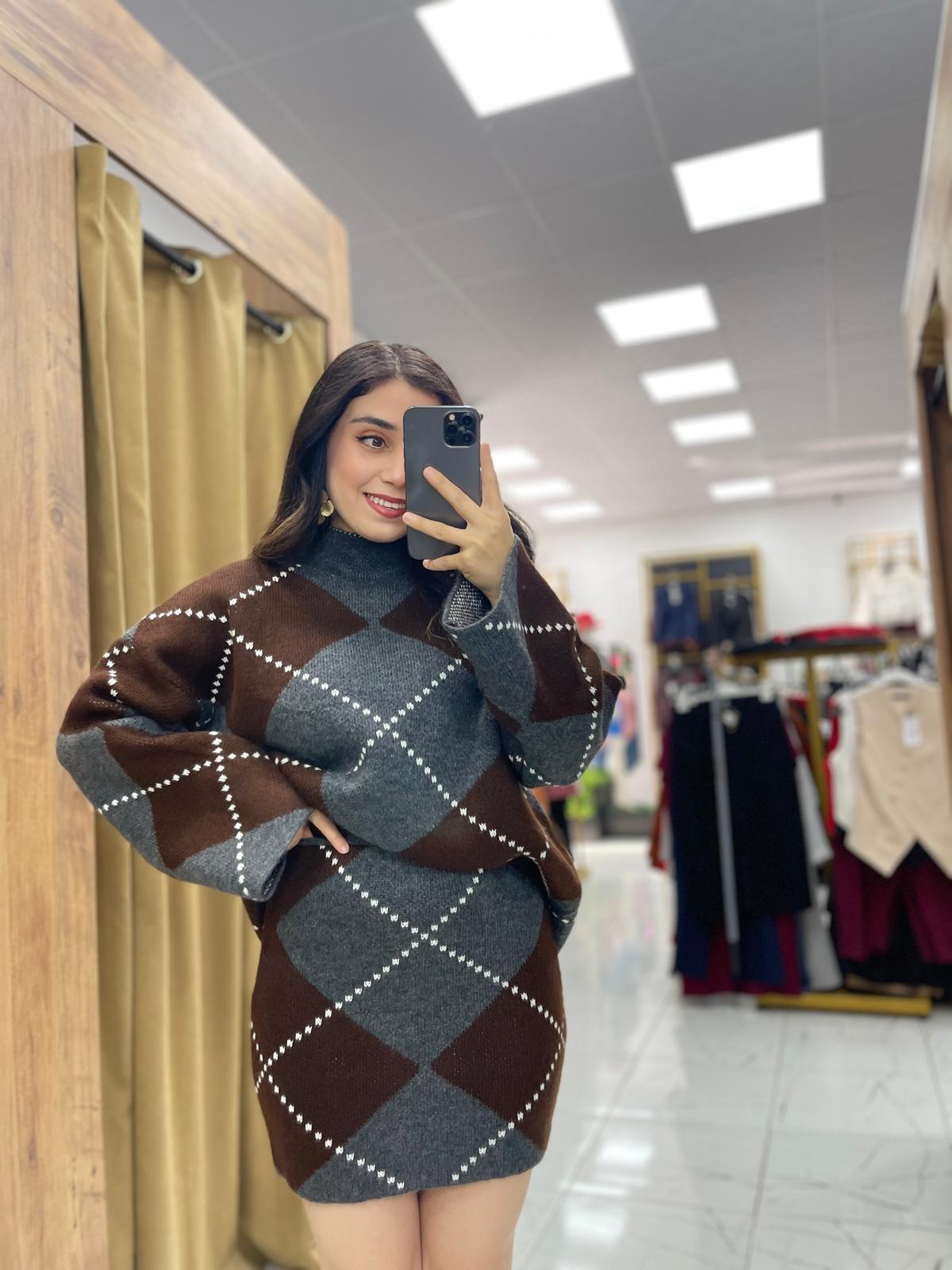 Kena Baklava Takım - Gri