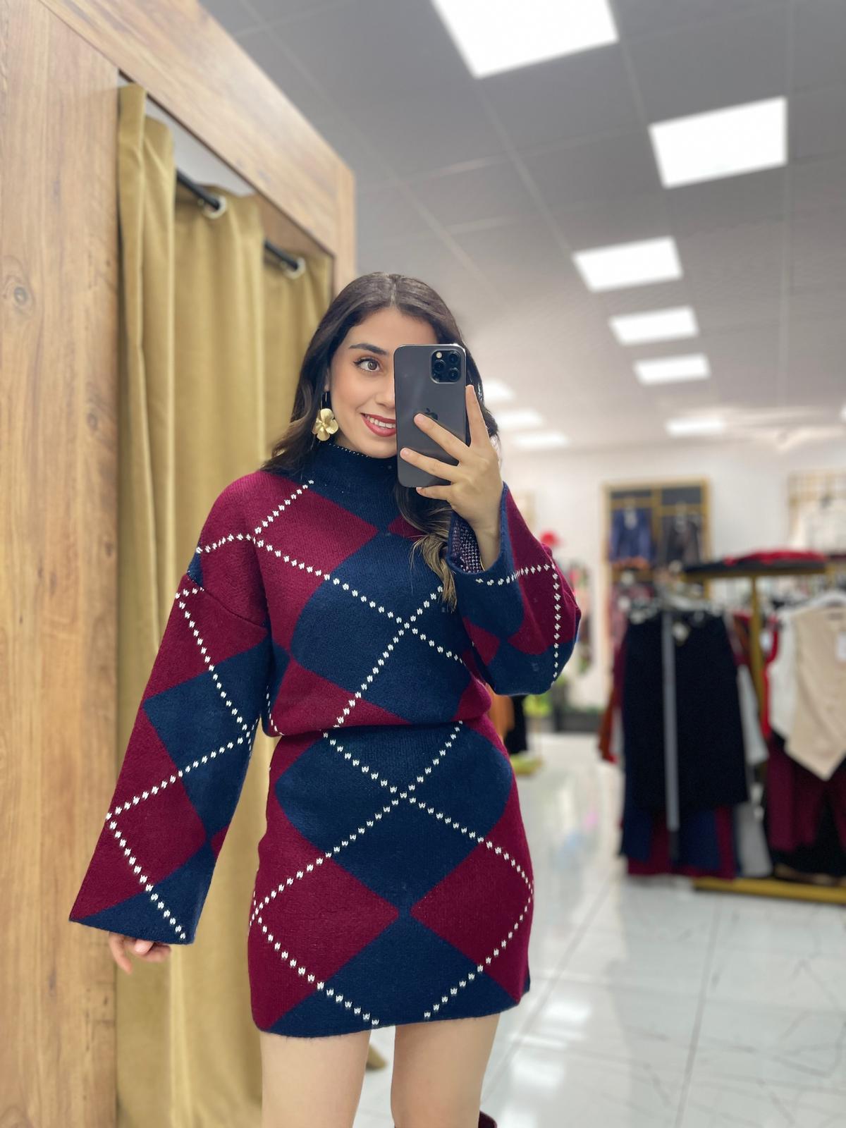 Kena Baklava Takım - Bordo