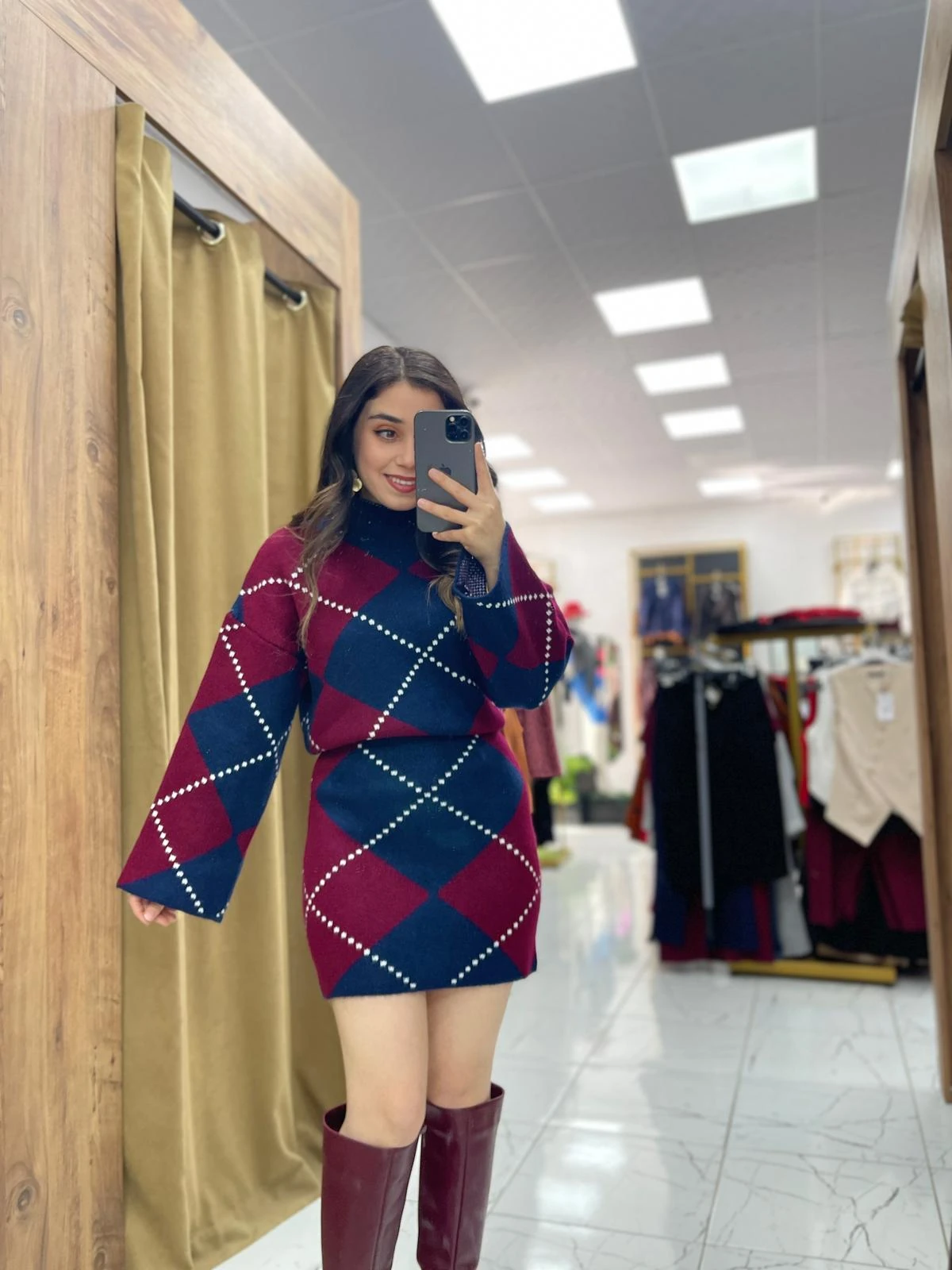 Kena Baklava Takım - Bordo