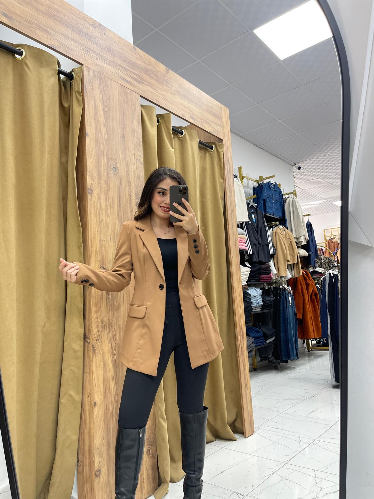 Zeyx Blazer Ceket  - Vizon