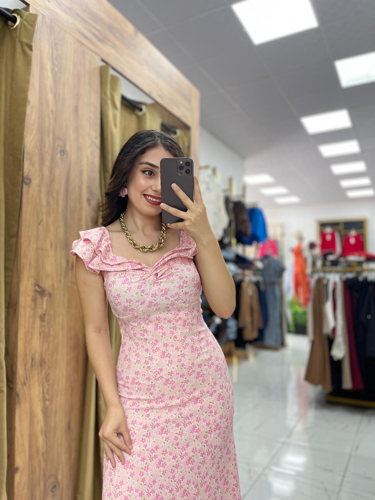 Elena Maxi Boy Elbise  - Pembe