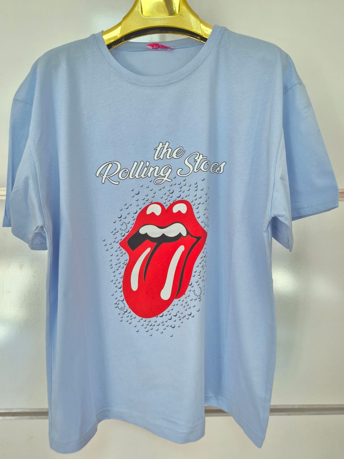 The Rolling Stones Baskılı Mavi Tişört