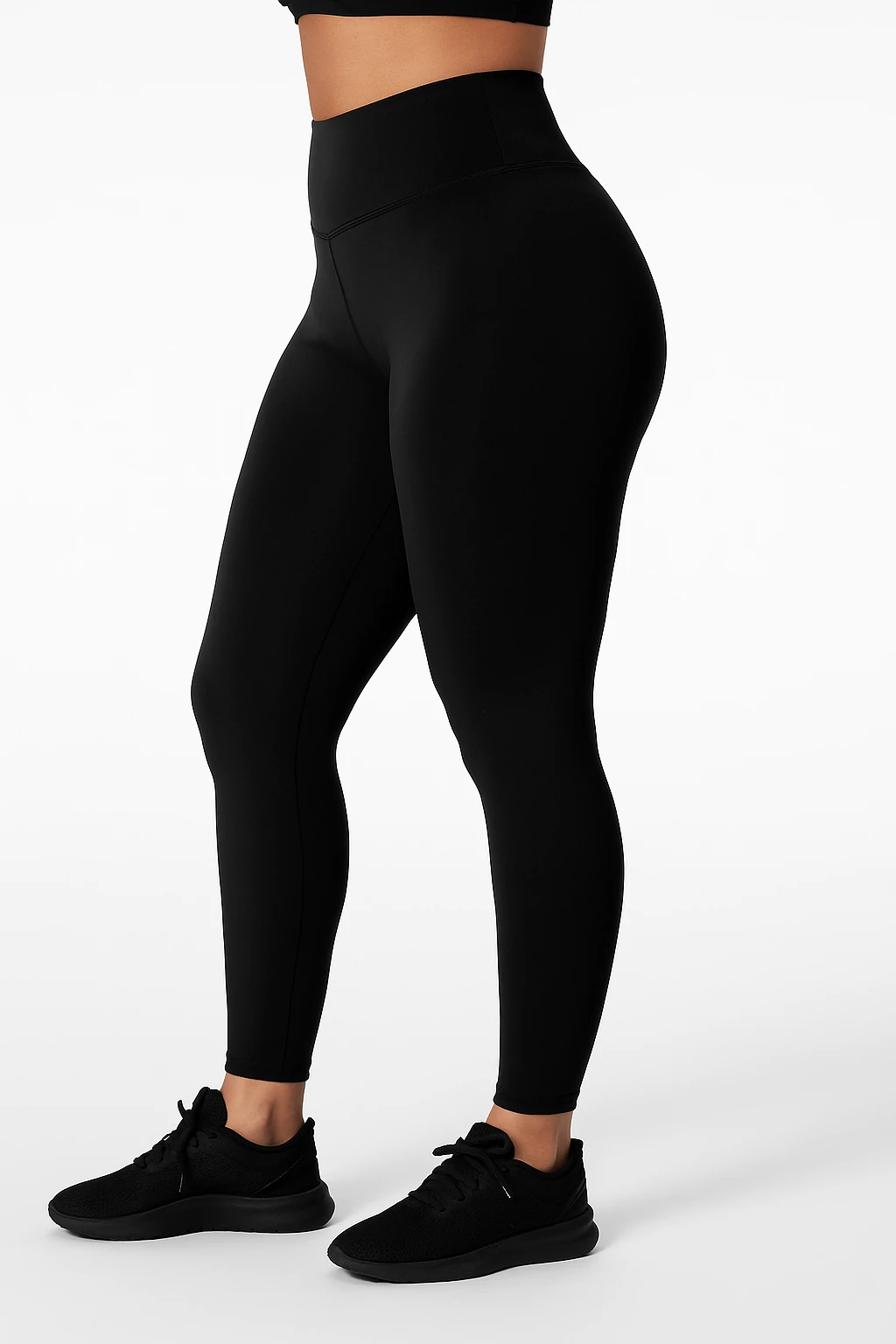 Yüksek Bel Spor Tayt – Siyah