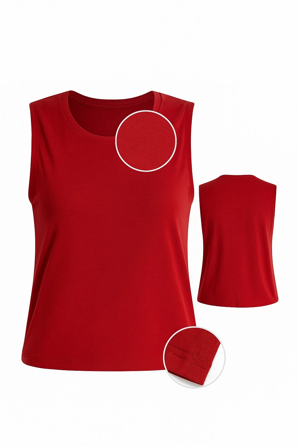 Kadın Kolsuz Basic Body – Kırmızı