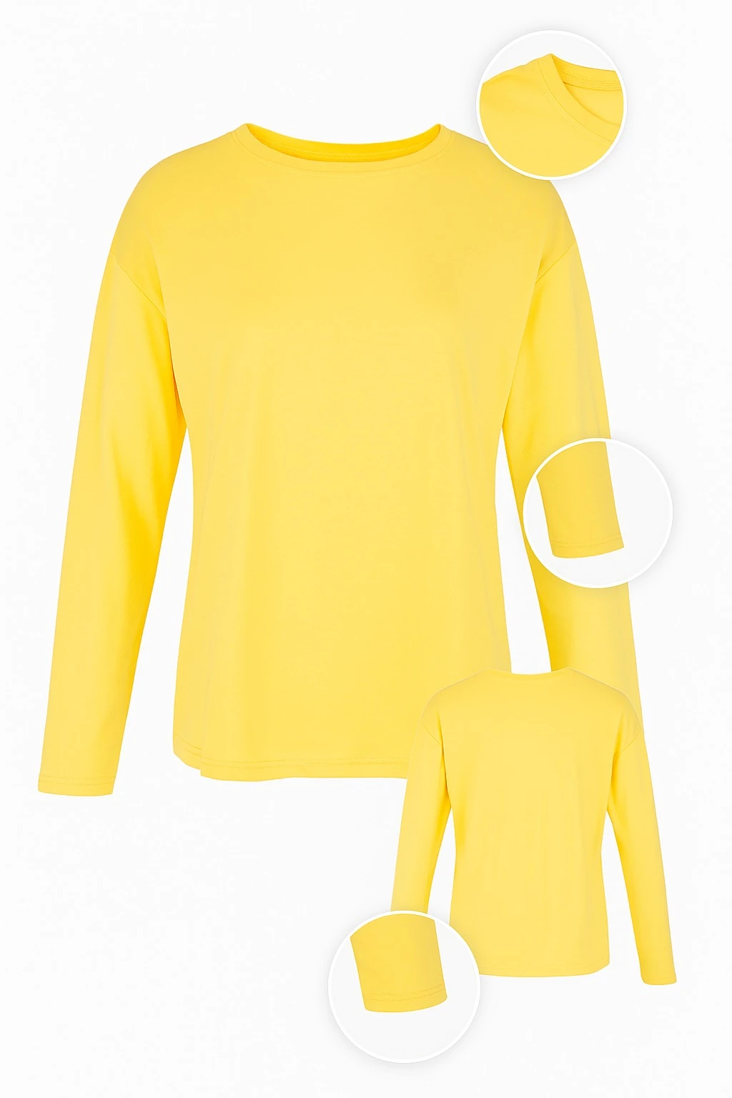 Kadın Uzun Kollu Basic Body – Sarı