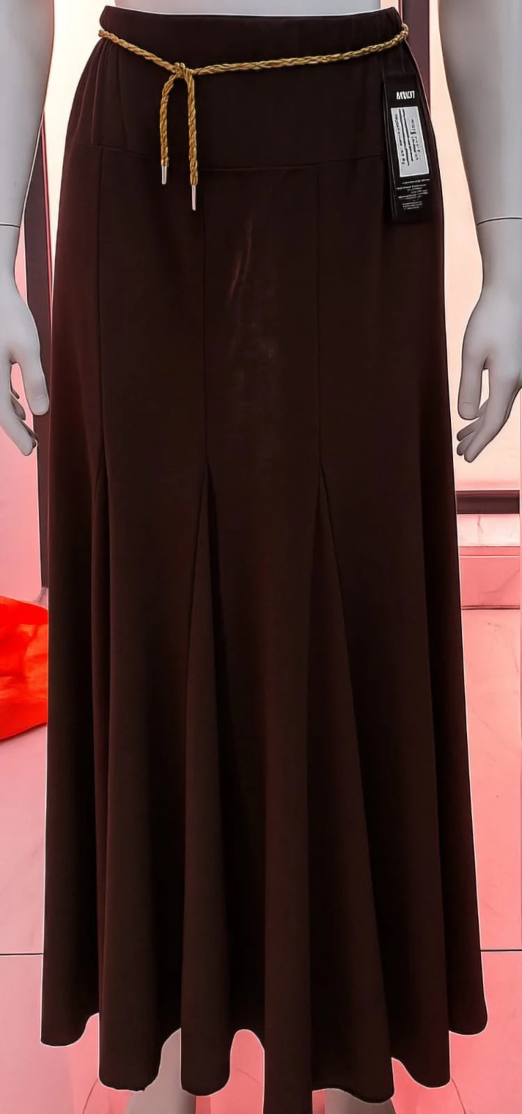 Kadın Anvelop Kesim Uzun Etek - Kahverengi