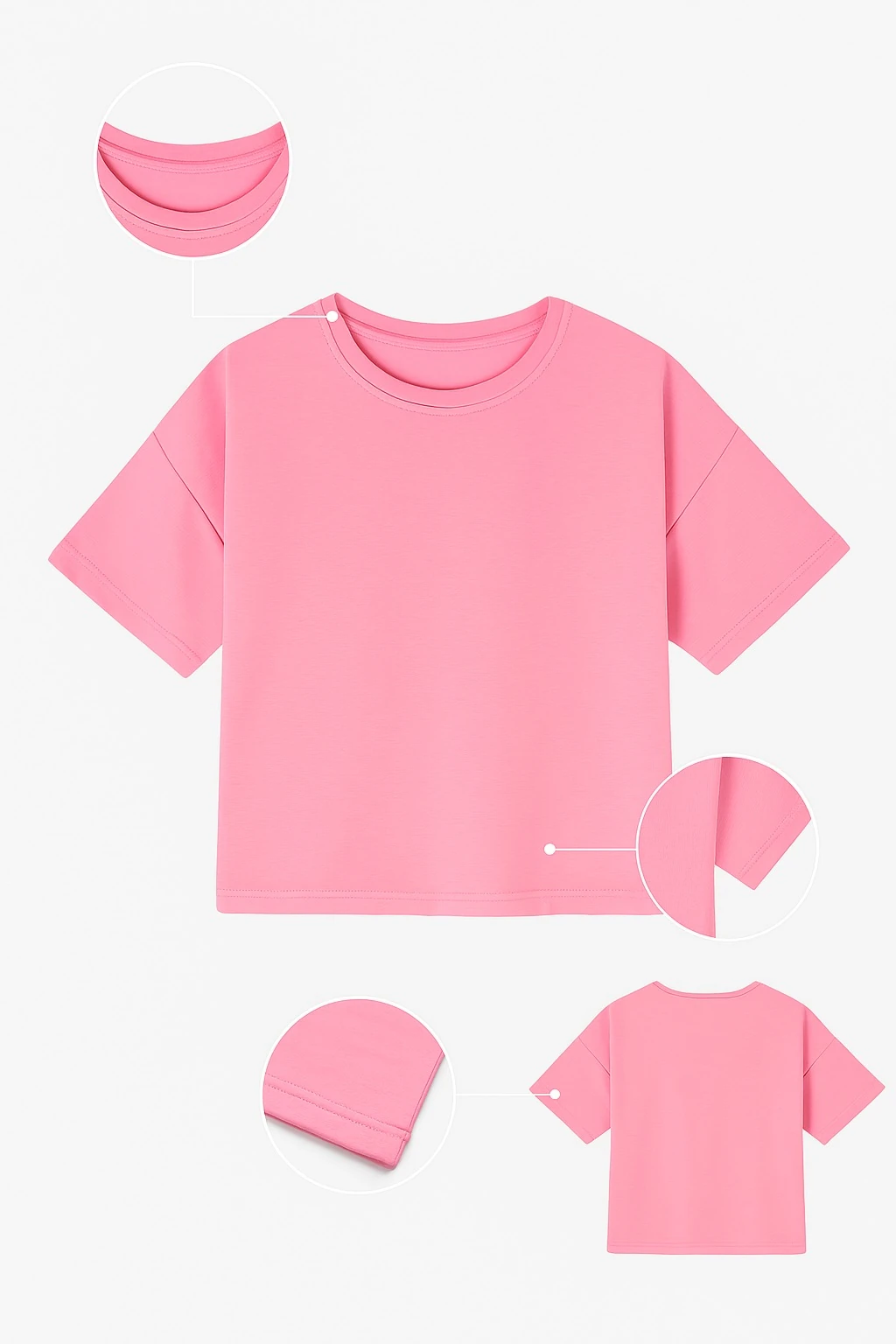 Pembe Oversize Tişört