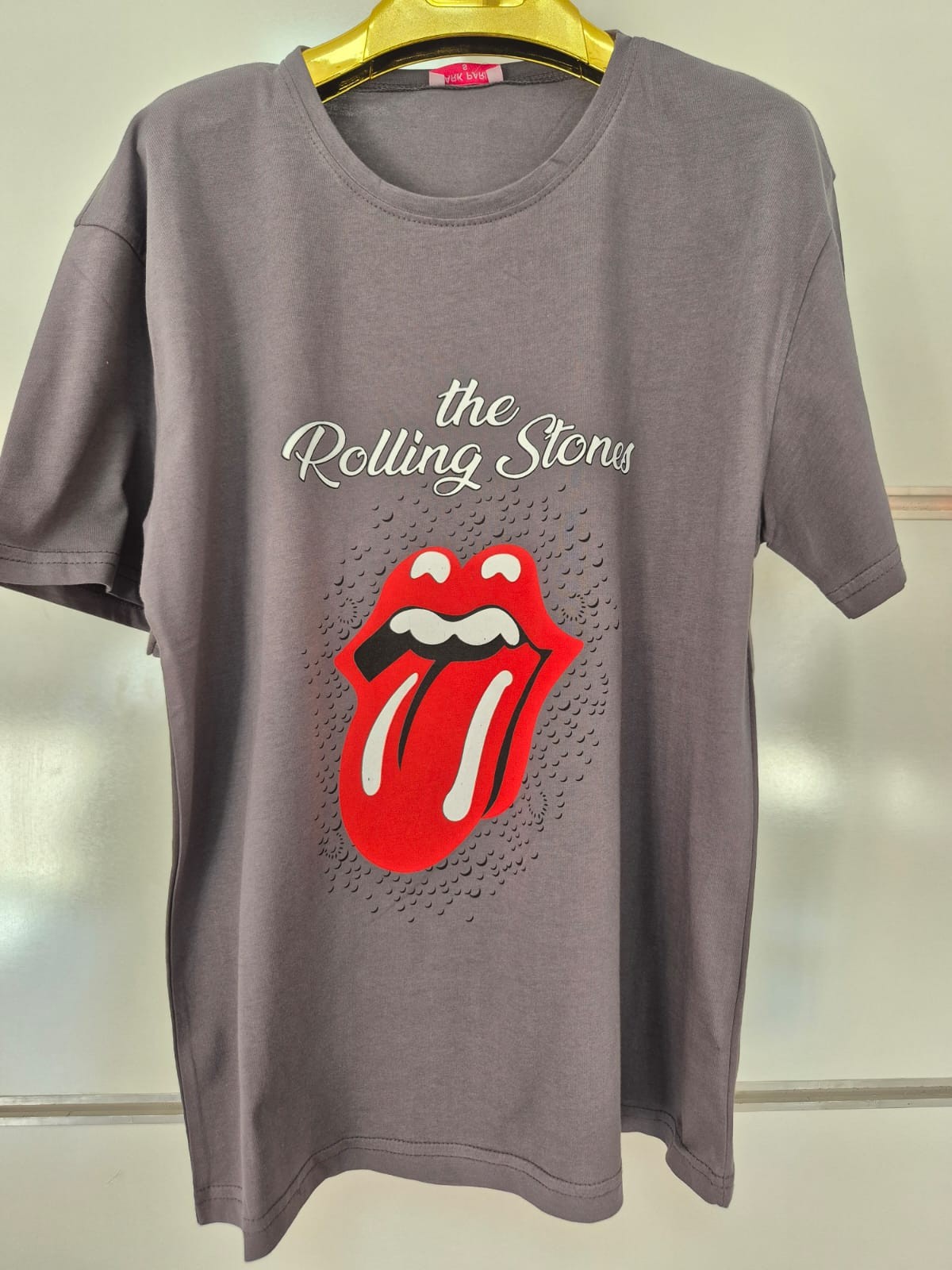 The Rolling Stones Baskılı Gri Tişört