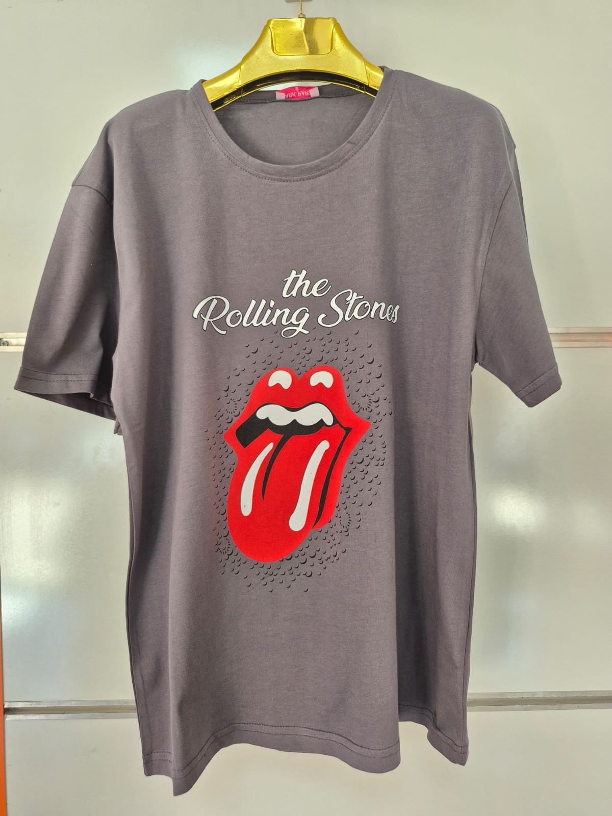 The Rolling Stones Baskılı Gri Tişört