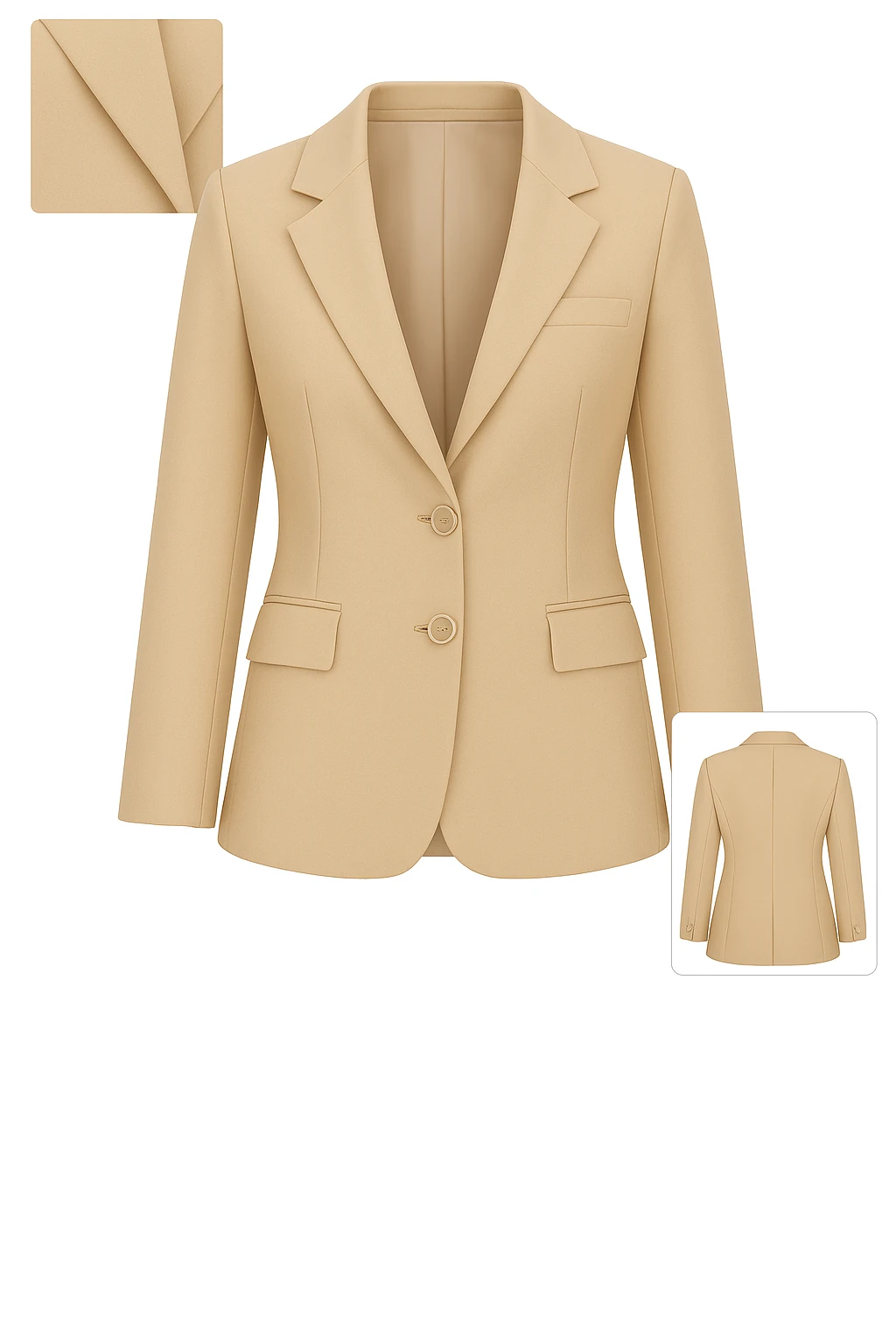 Kadın Klasik Blazer Ceket – BEJ