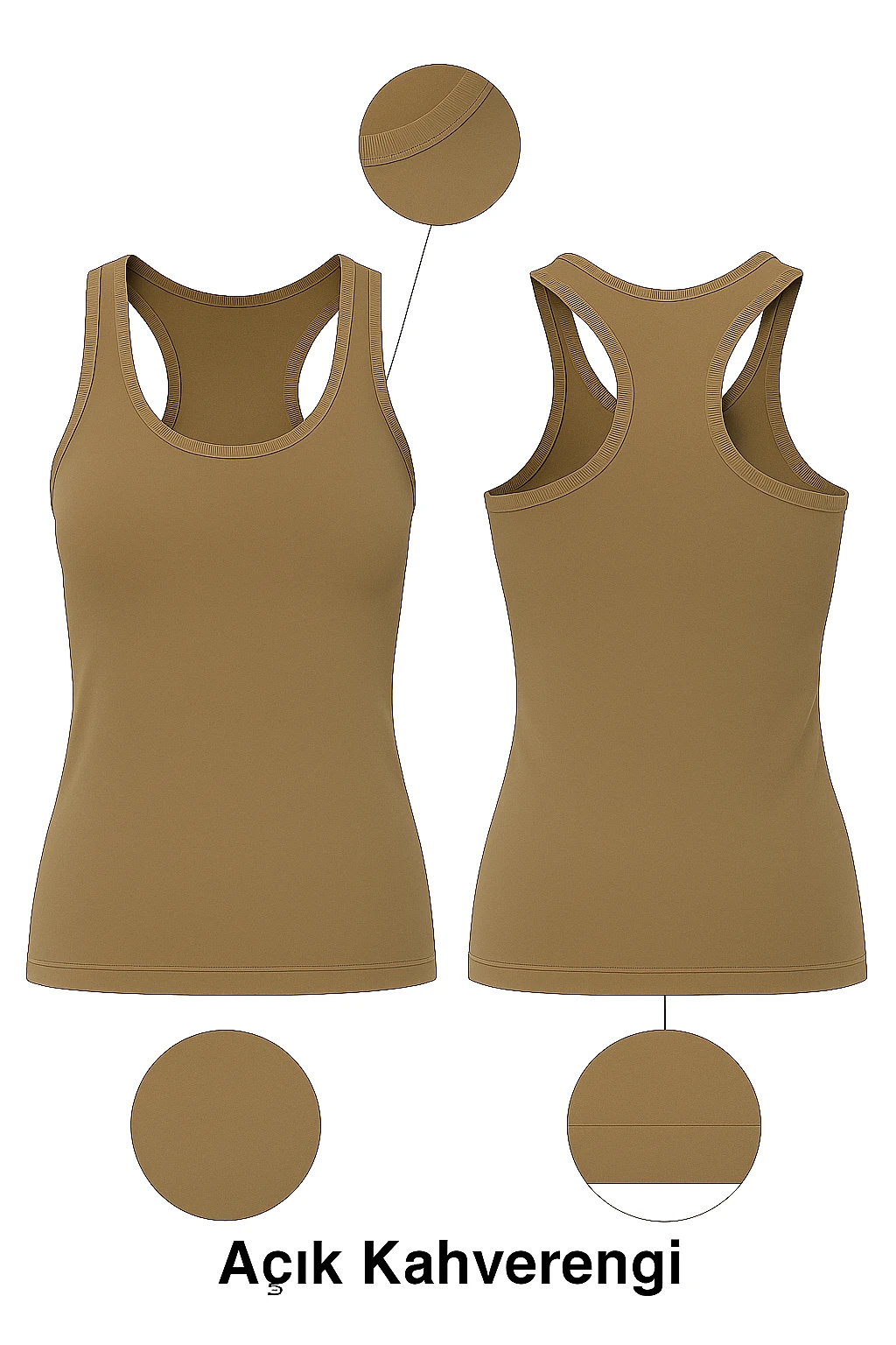 Kadın Atlet Basic Body – Açık Kahverengi