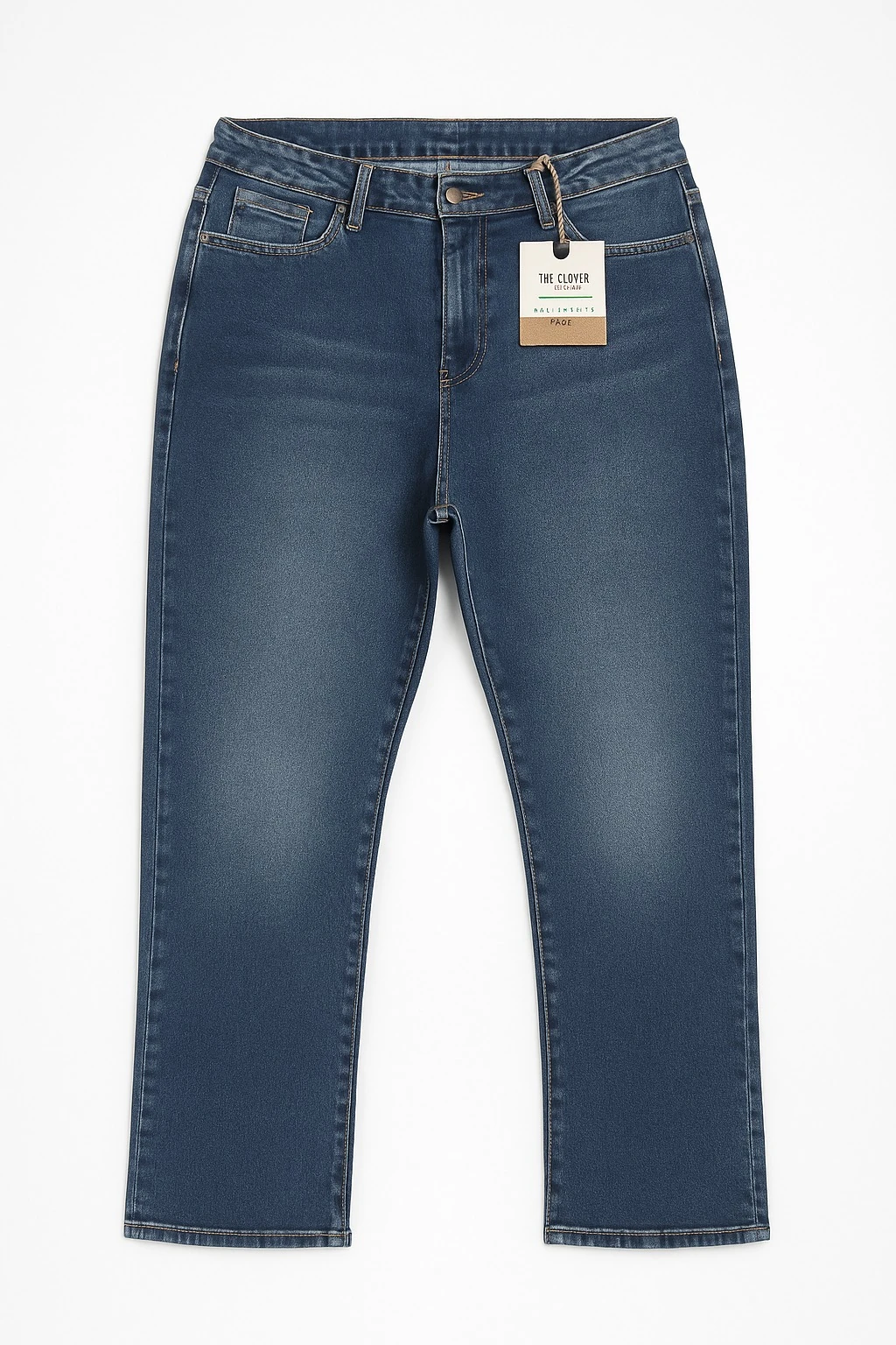 Klasik Mavi Düz Kesim Jean Pantolon