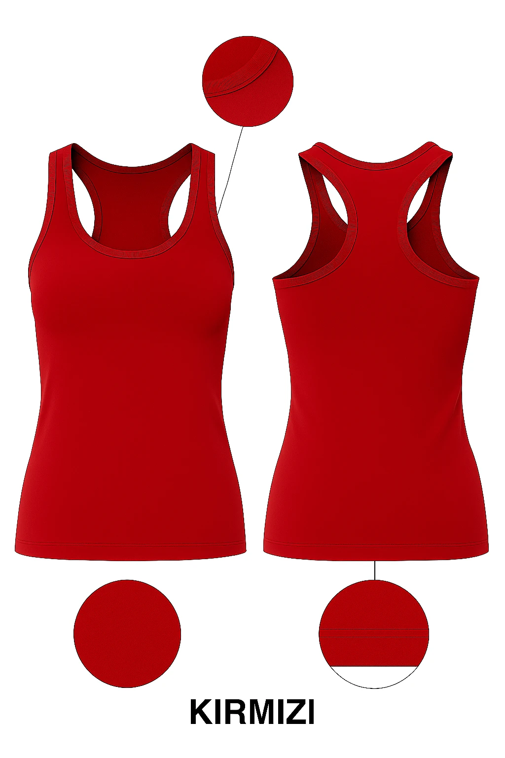 Kadın Atlet Basic Body – Kırmızı