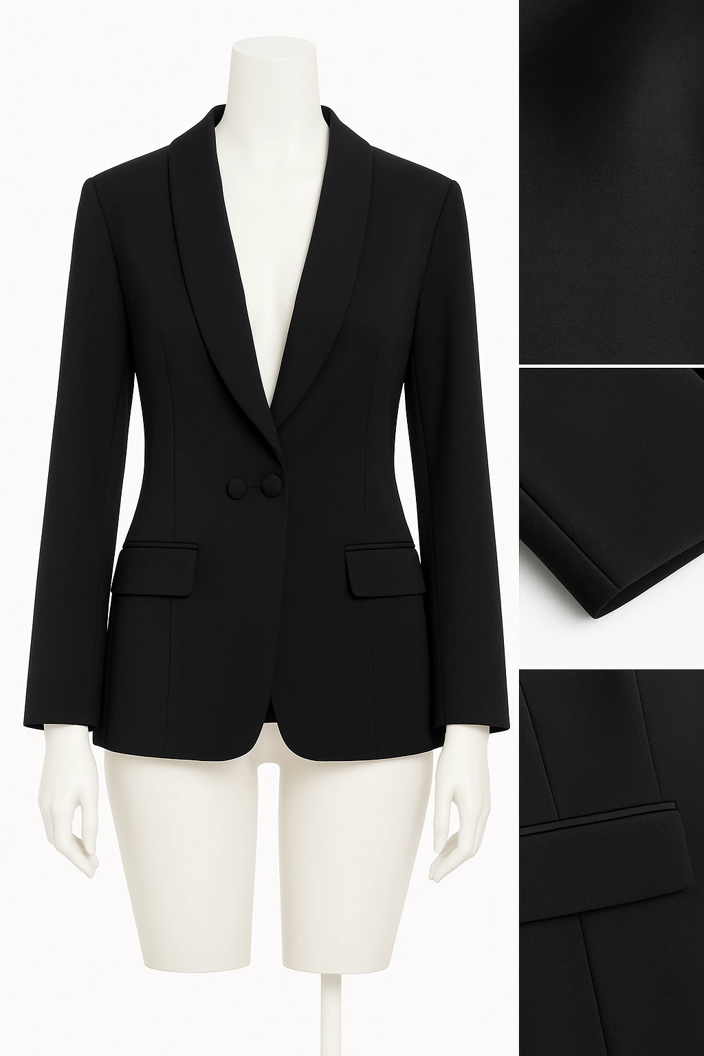 Minimalist Siyah Kadın Blazer Ceket