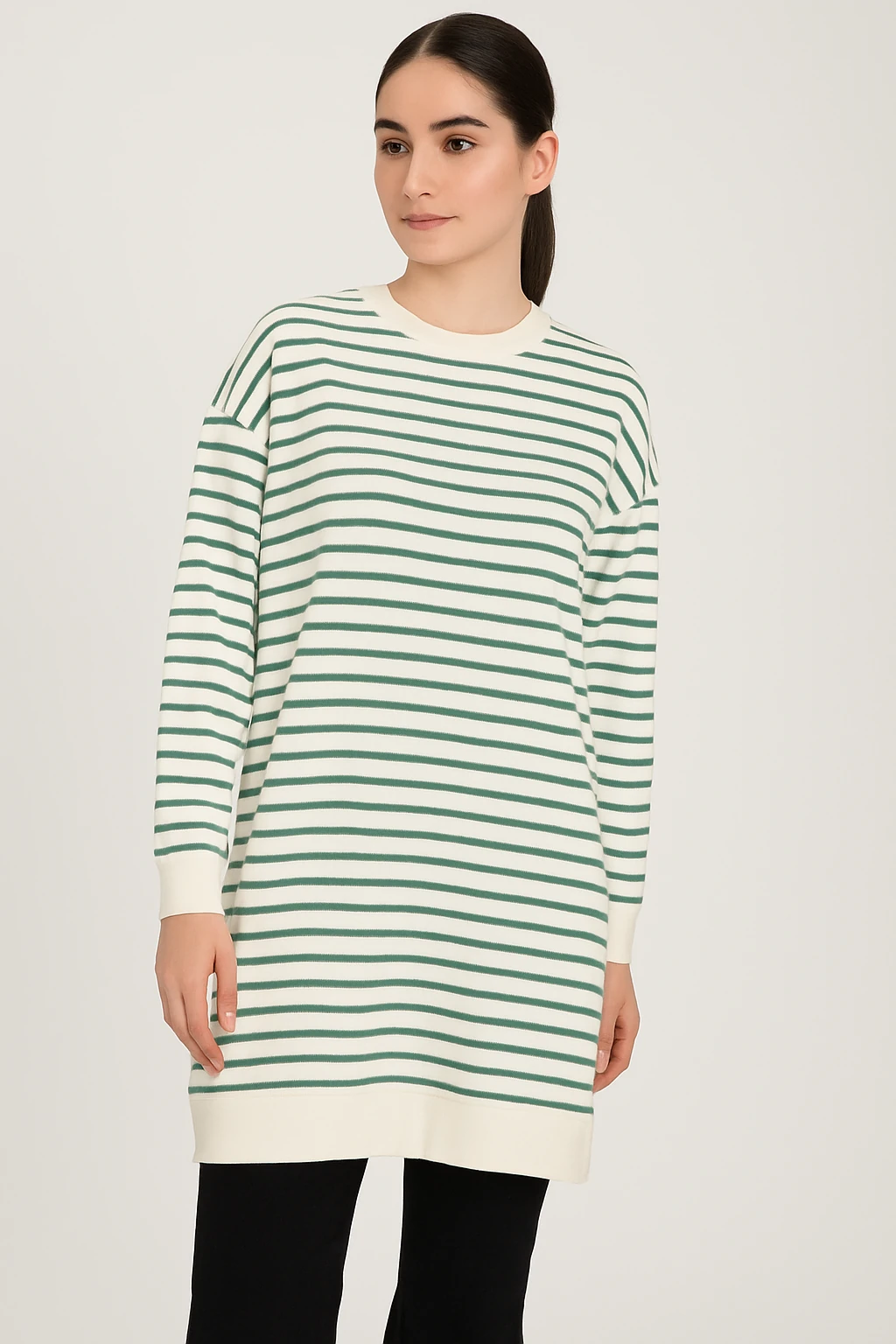 Kadın Çizgili Tunik