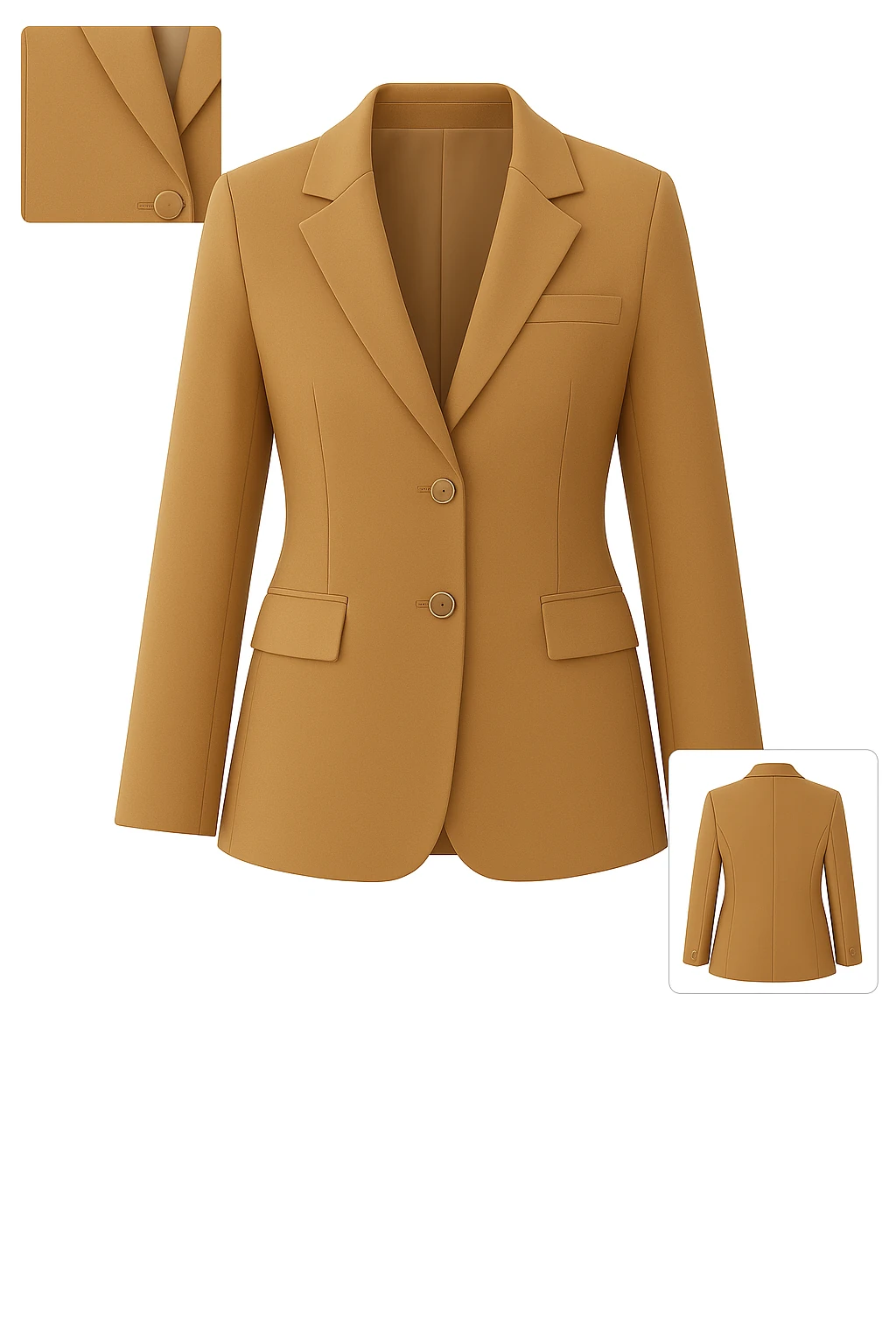 Kadın Klasik Blazer Ceket – Camel
