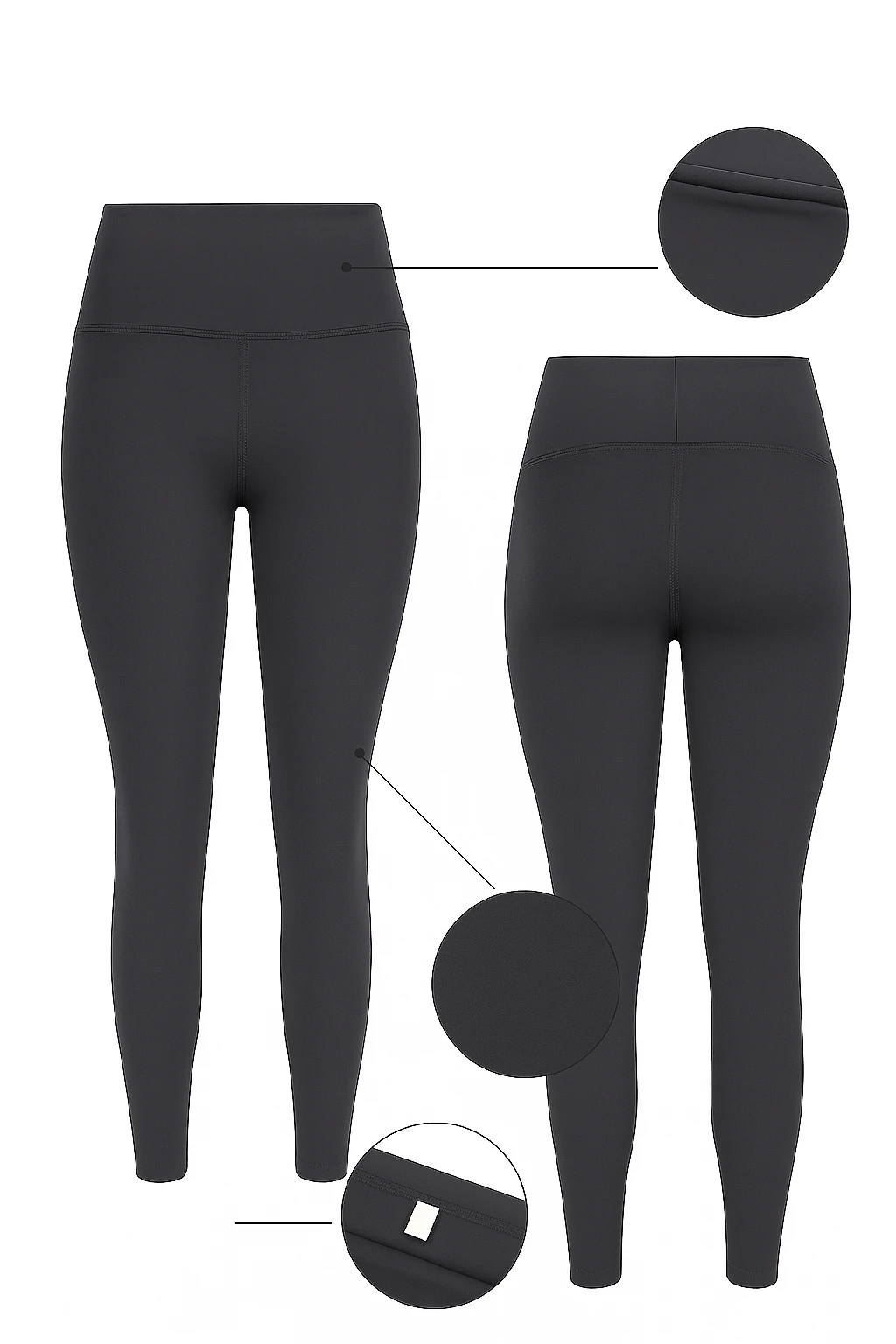 Antrasit Yüksek Bel Tayt