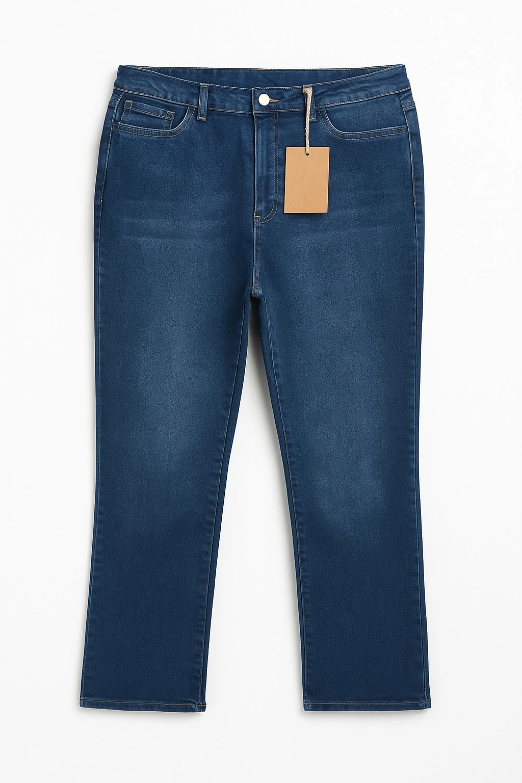 Klasik Düz Kesim Kadın Jean Pantolon