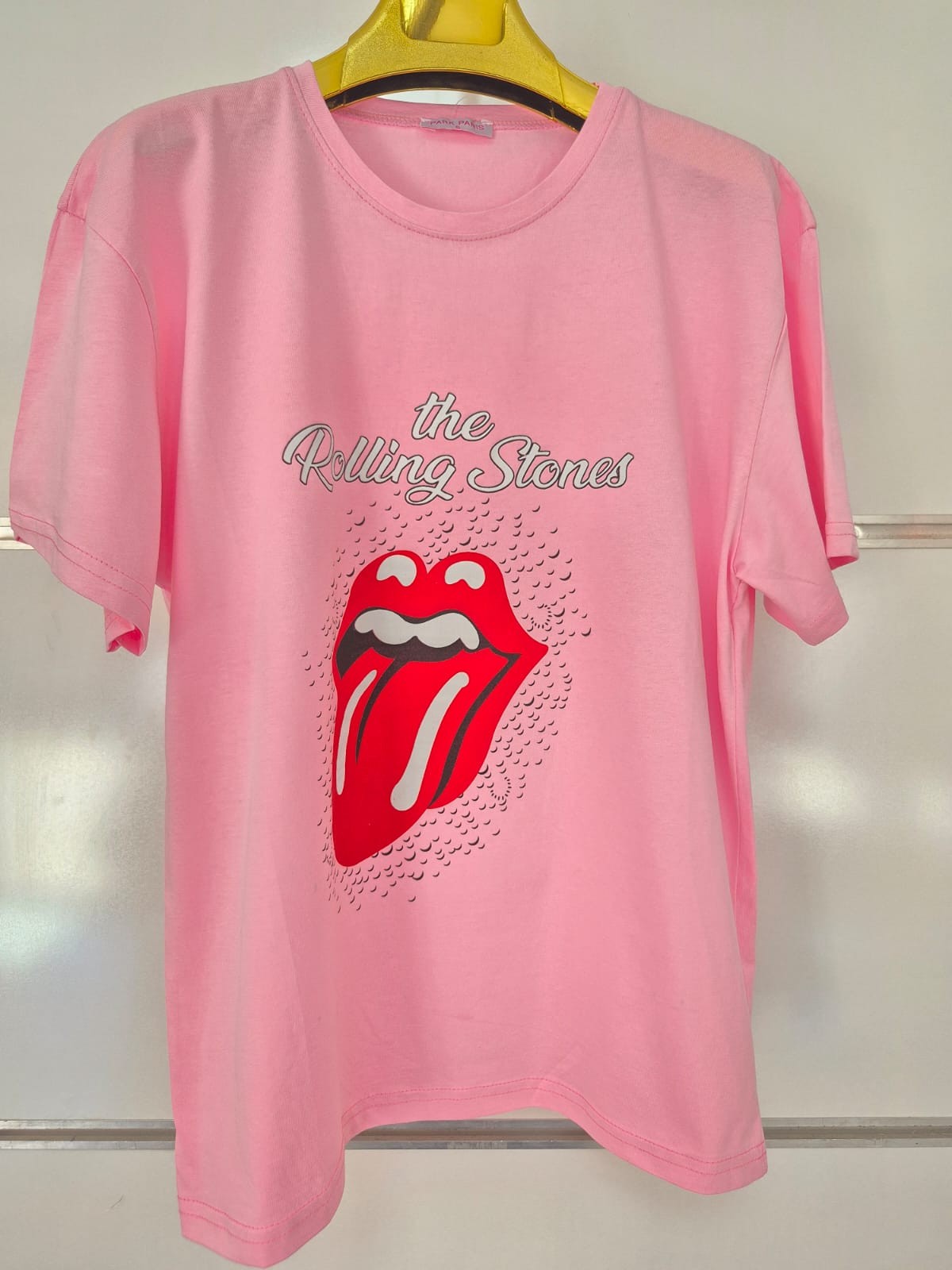 The Rolling Stones Baskılı Pembe Tişört