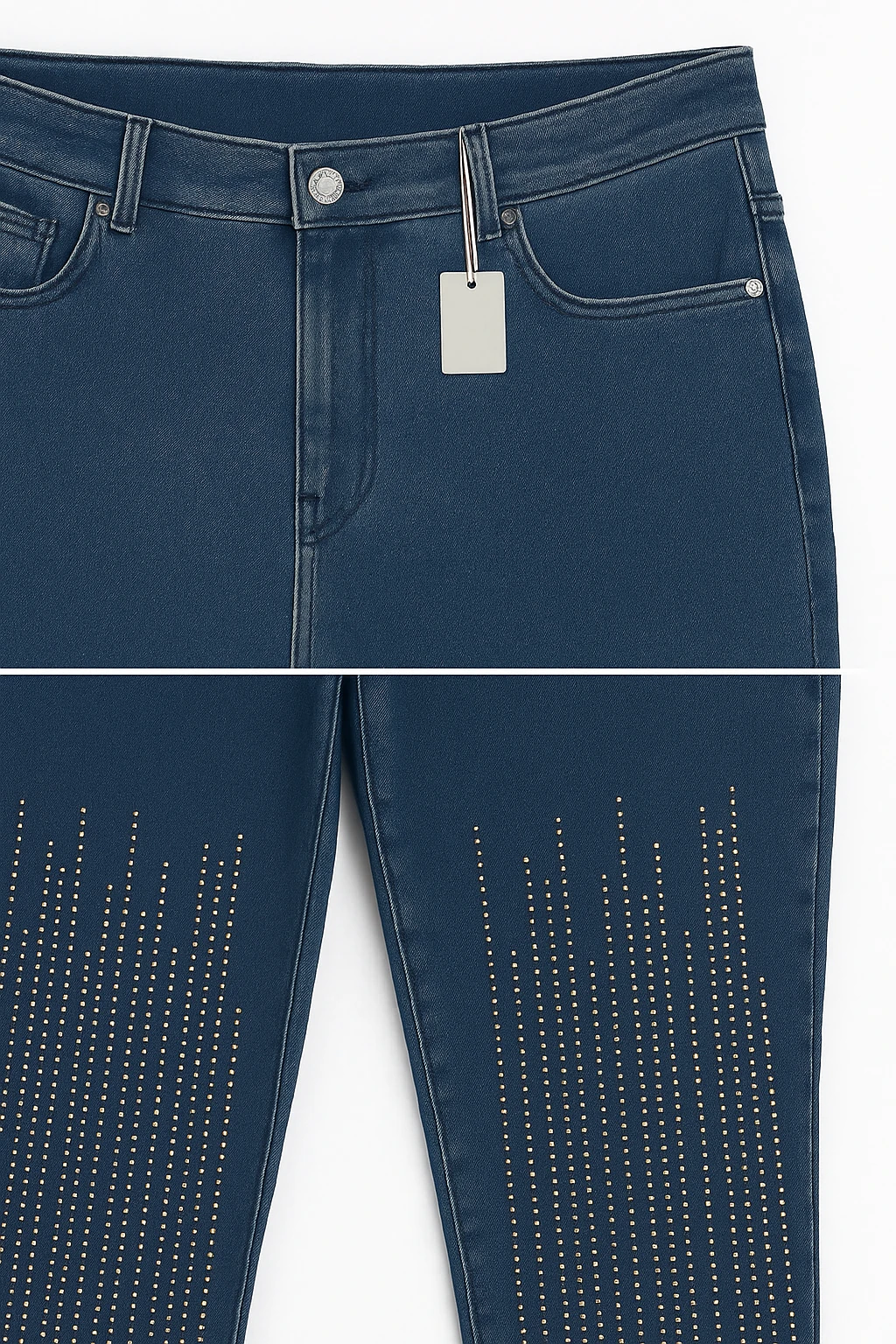 Taş Detaylı Kadın Skinny Jean Pantolon