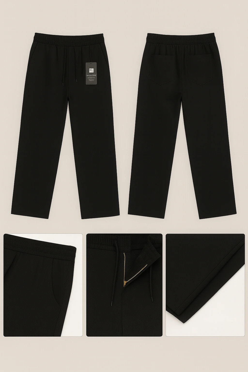 Siyah Denim Kot Pantolon