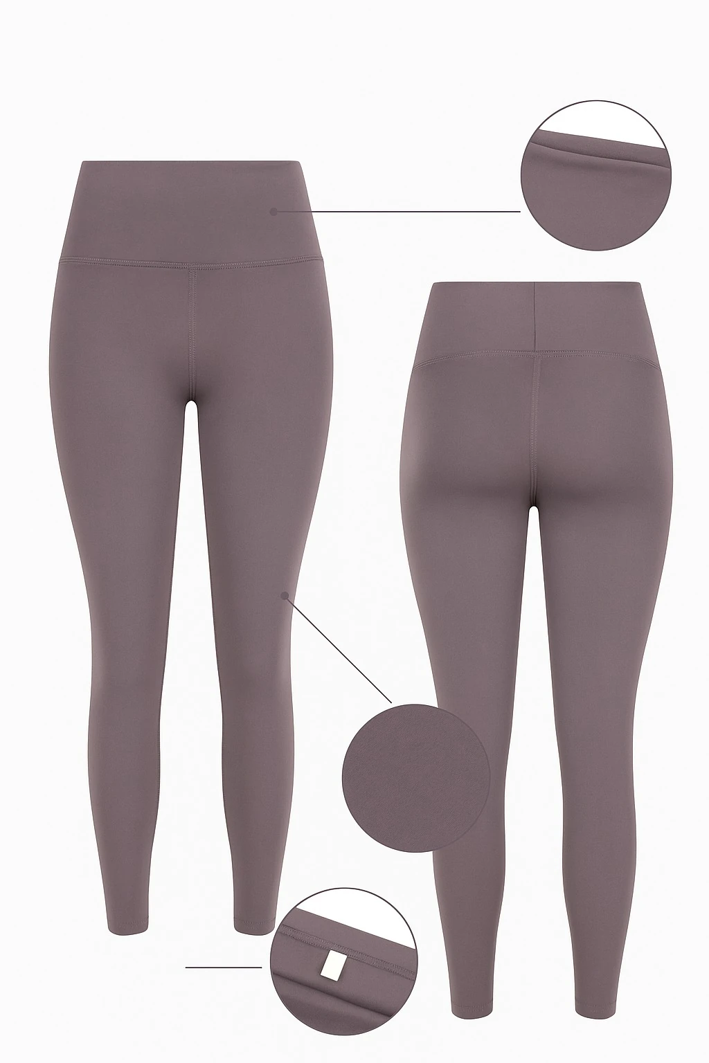 Gül Kakao Yüksek Bel Tayt