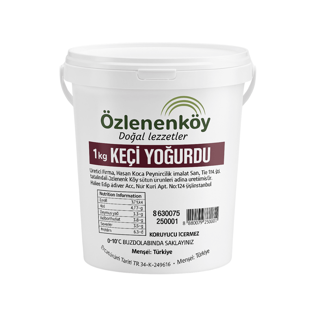 Tam Yağlı Keçi Yoğurt 1000g