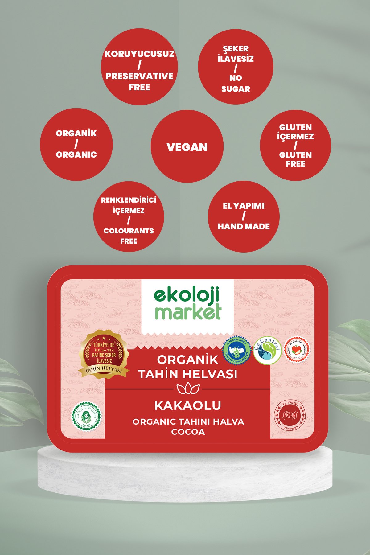Organik Glutensiz Kakaolu Helva 200g