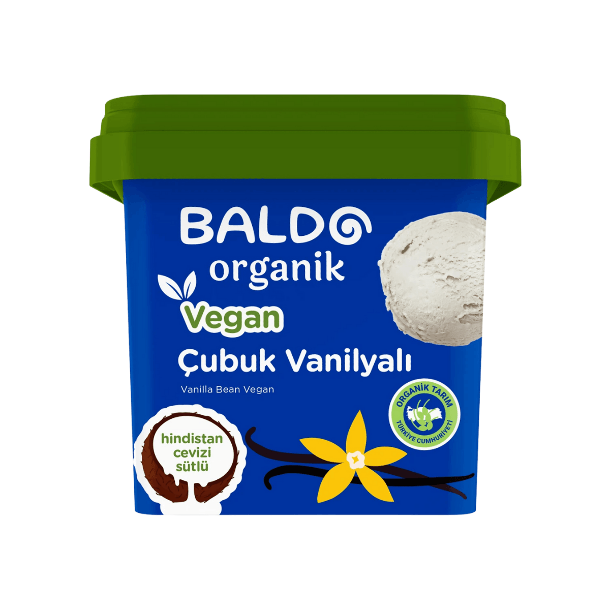 Organik Vegan Çubuk Vanilya Dondurma 300g