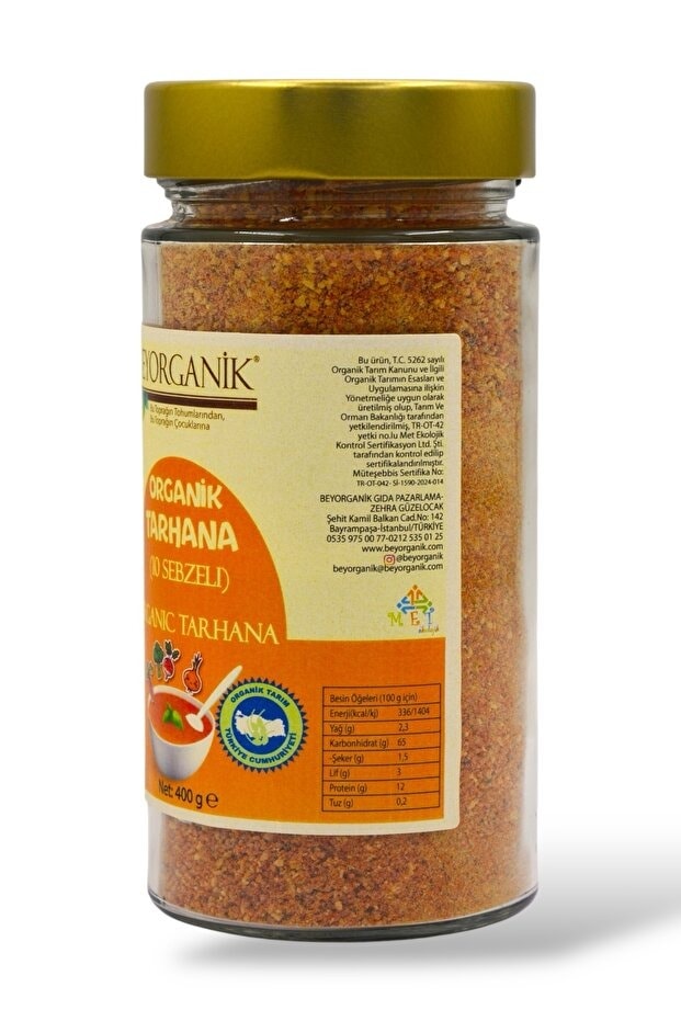 Ek Gıda Organik Bebek Tarhanası (10 Sebzeli) 400 Gr (PESTİSİT VE AFLATOKSİN ANALİZLİ)