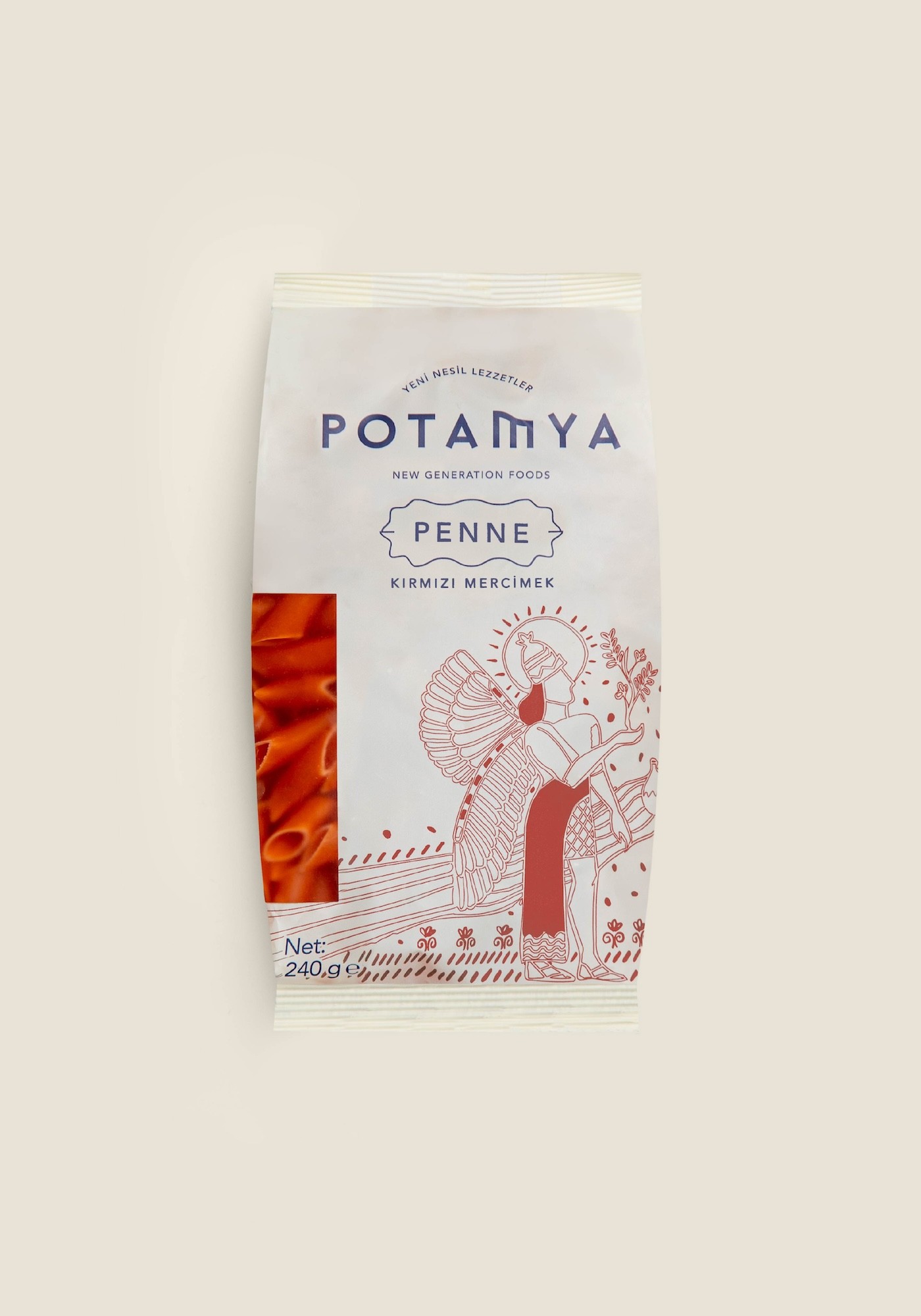 Kırmızı Mercimekli Penne 240 Gr 
