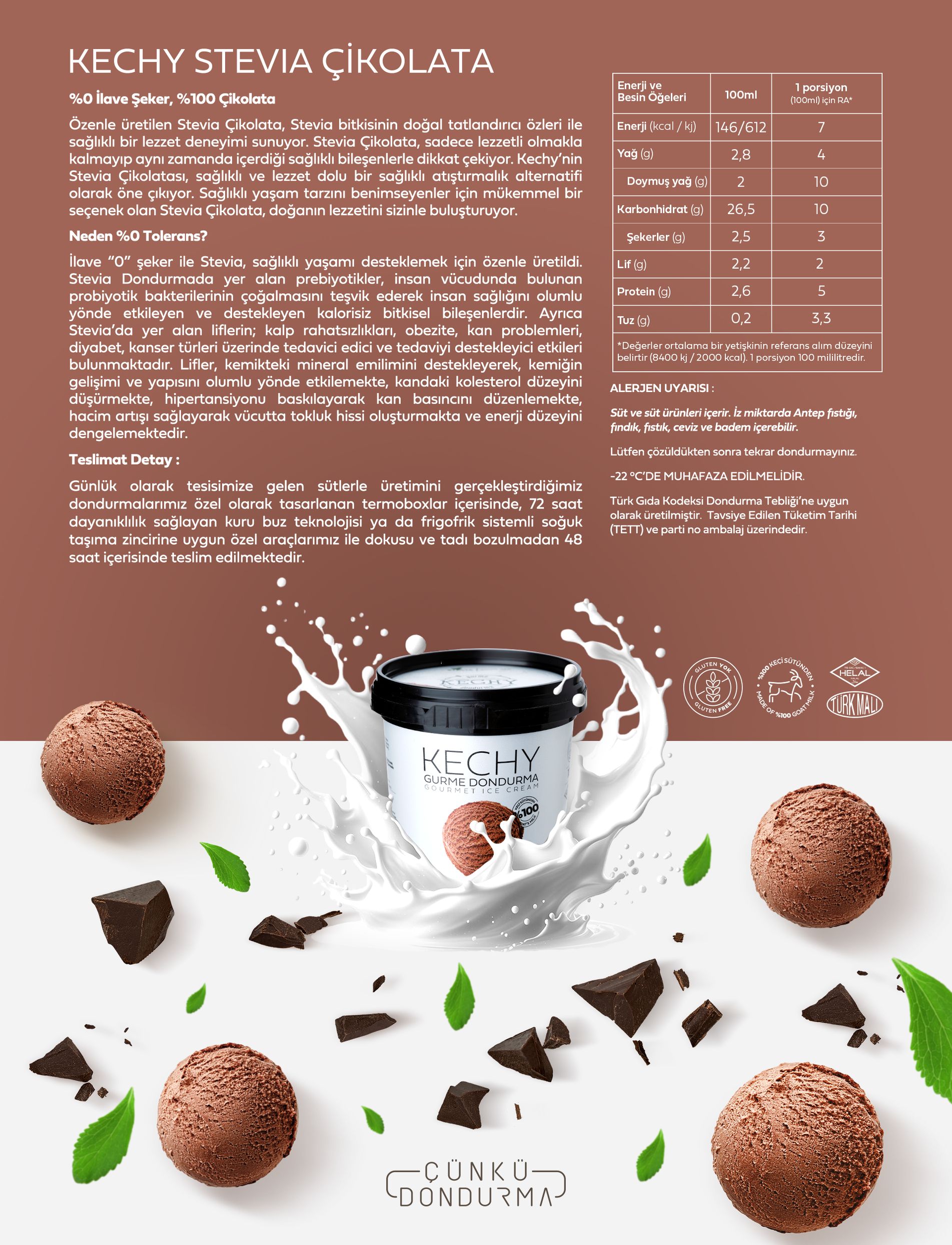 Stevia Çikolata 500ml