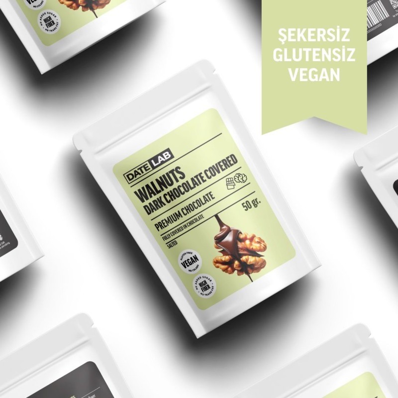 Şekersiz Çikolata Kaplı Ceviz 50g