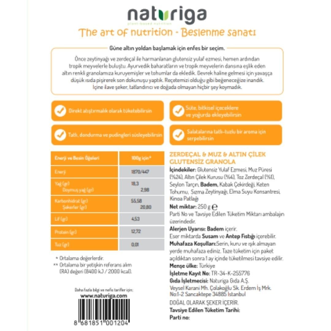 Glutensiz Zerdeçal & Altın Çilek 250 gr