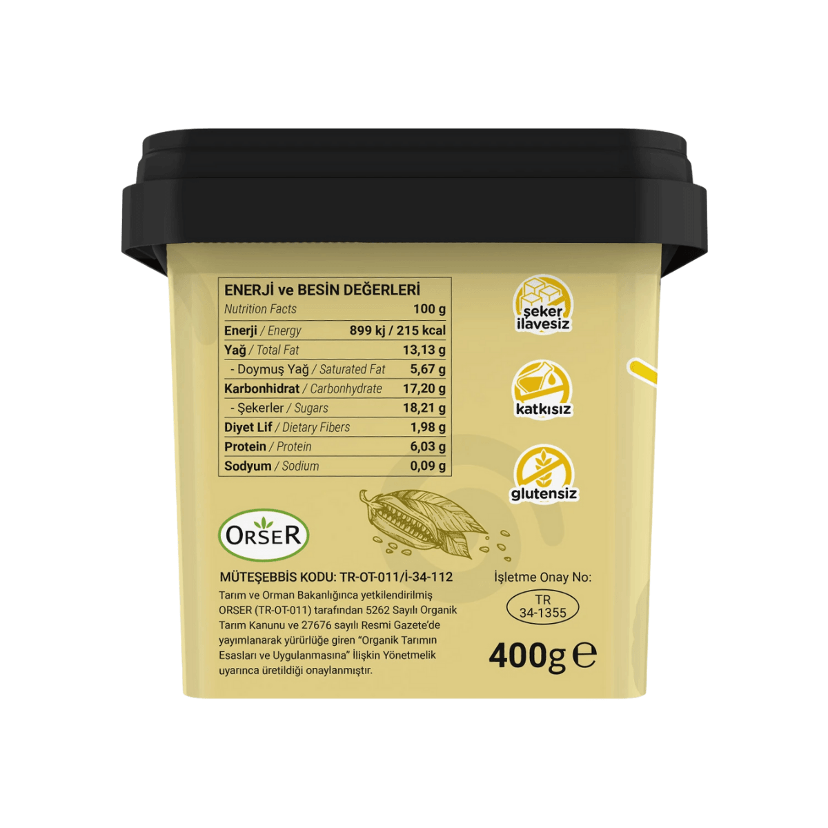 Organik Tahinli Dondurma 300g