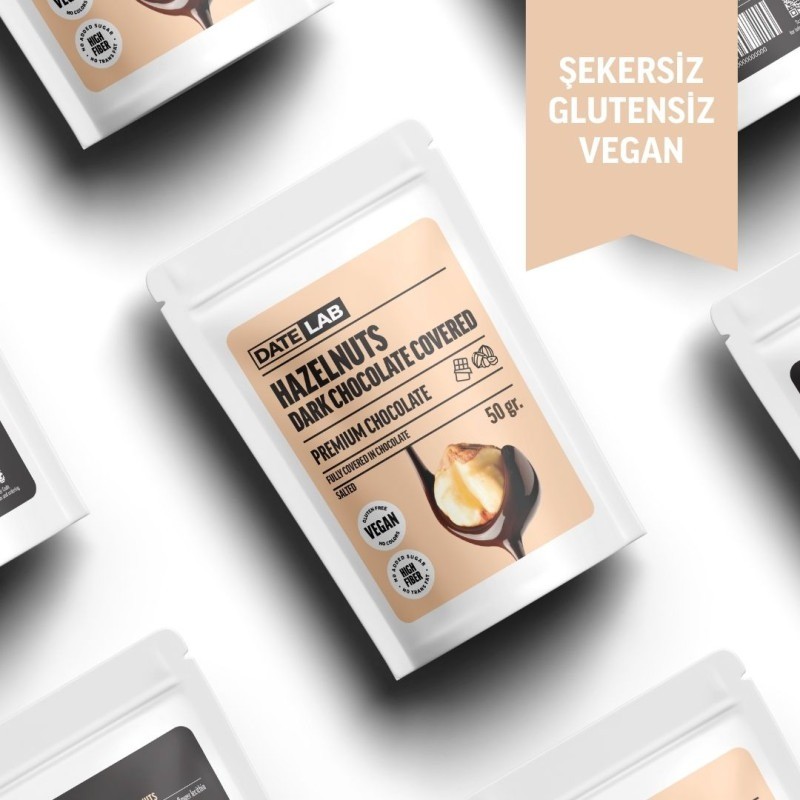 Şekersiz Çikolata Kaplı Fındık 50g