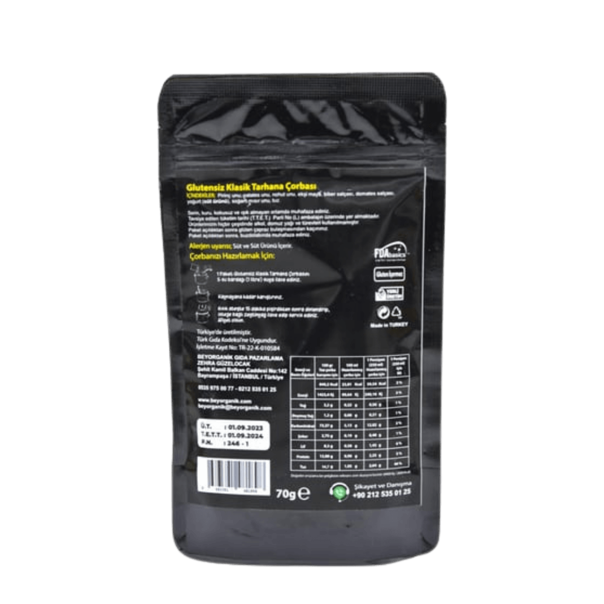 Glutensiz Klasik Tarhana Çorbası 70g