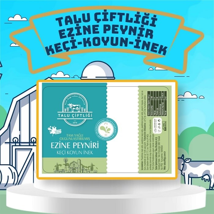 Koyun-Keçi-İnek Ezine Peyniri – Geleneksel Üçlü Süt Karışımıyla Şırdan Mayalı 500g