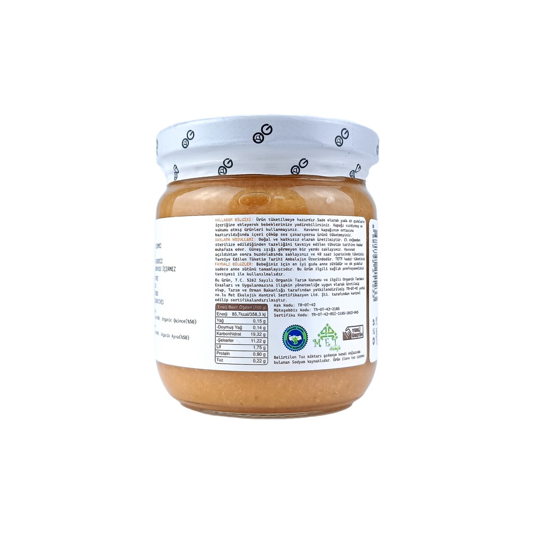 Organik Elma & Ayva Püresi 180 Gr +6 Ay