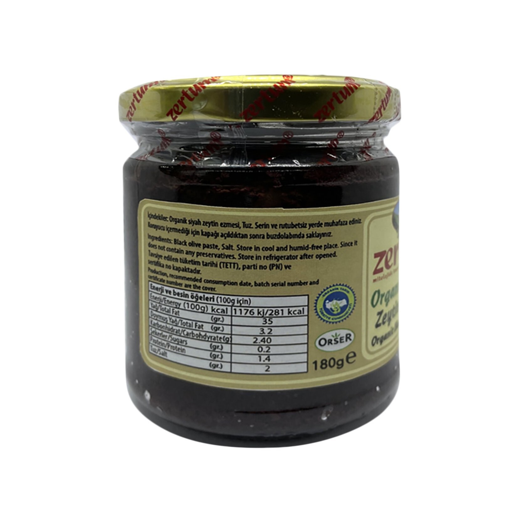 Organik Zeytin Ezmesi 180g