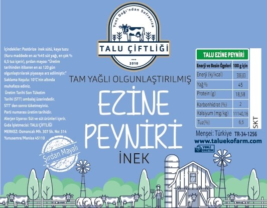 İnek Ezine Peyniri – Jersey İnek Sütünden Şirden Mayalı 500g