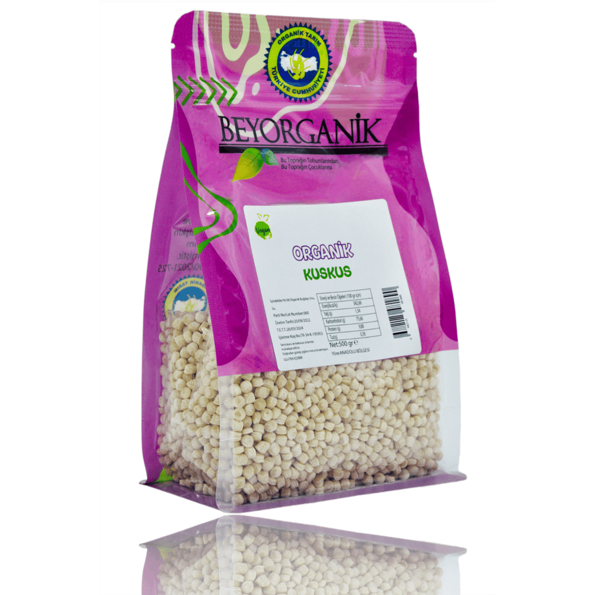 Organik Kuskus 500gr (PESTİSİT VE AFLATOKSİN ANALİZLİ)